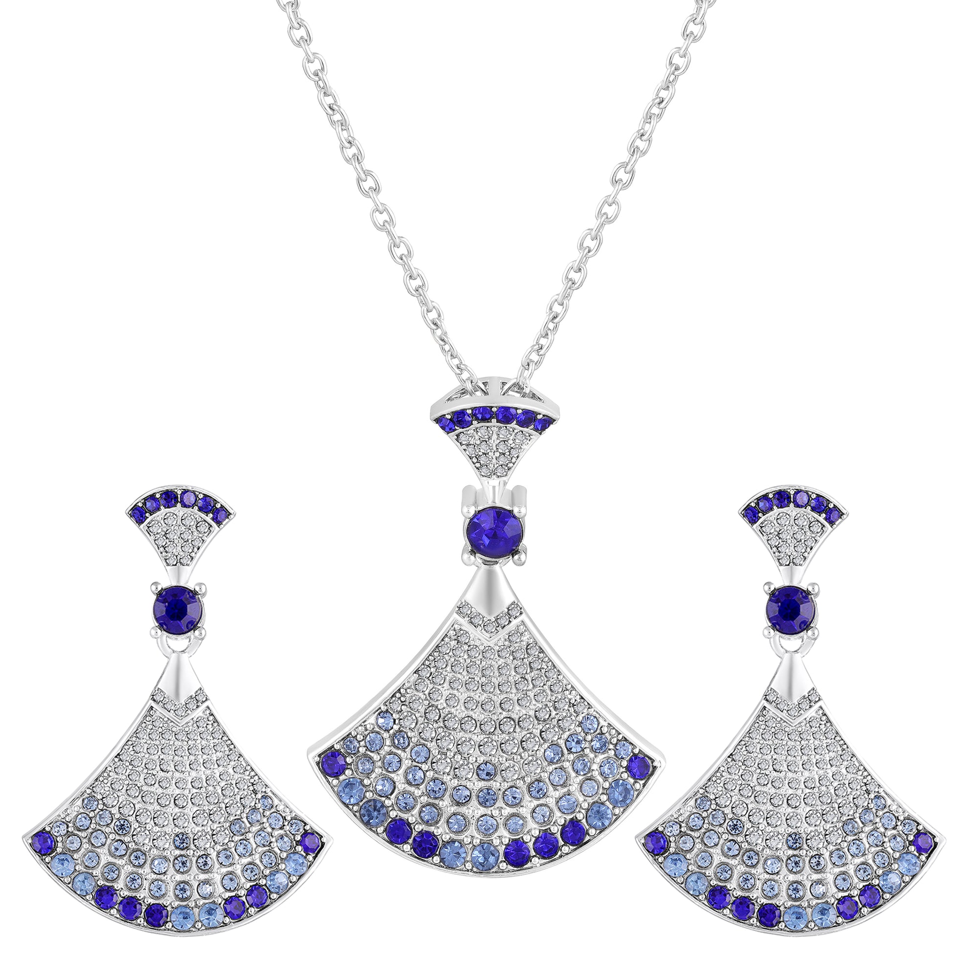 Gradient Big Skirt Pendant Necklace Set
