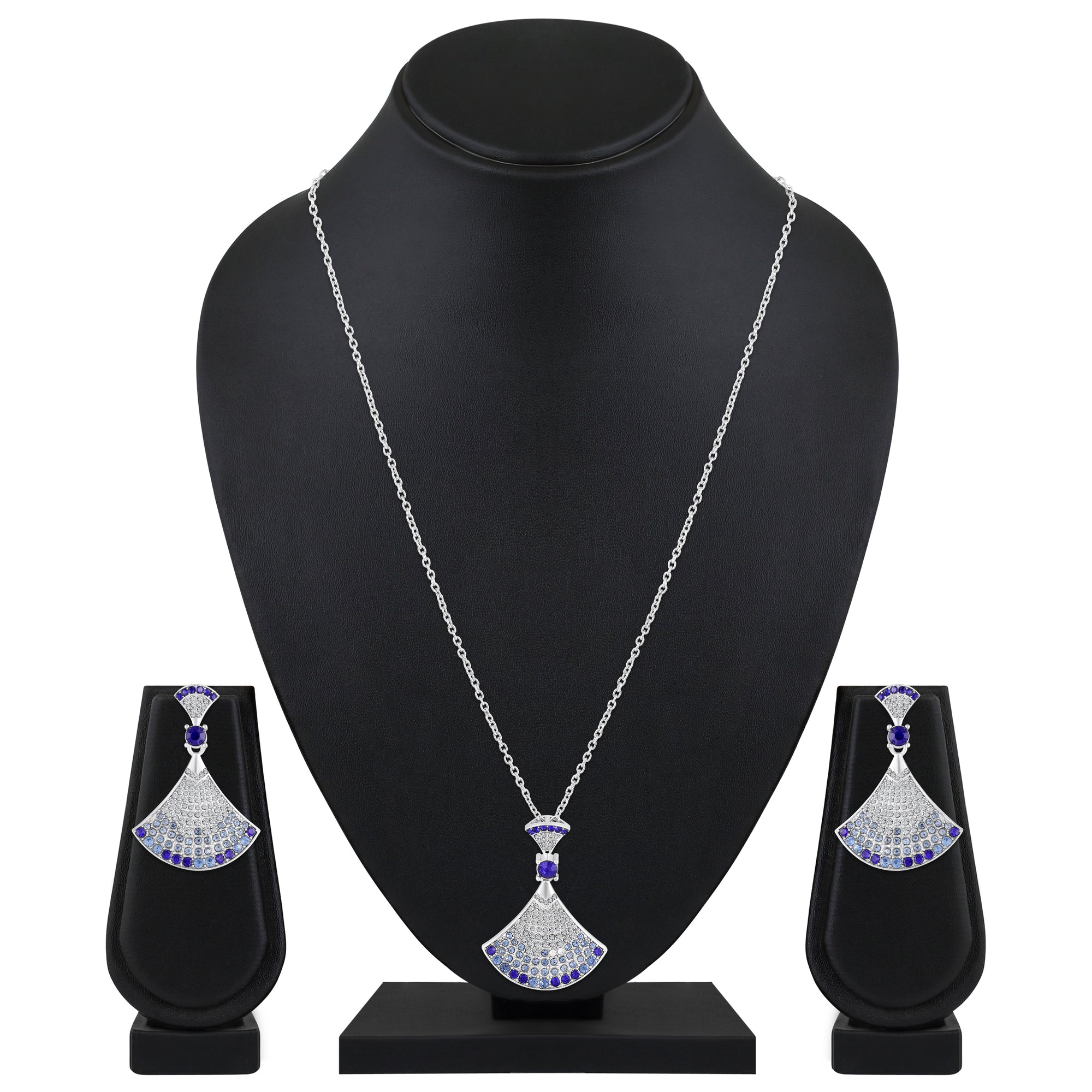 Gradient Big Skirt Pendant Necklace Set