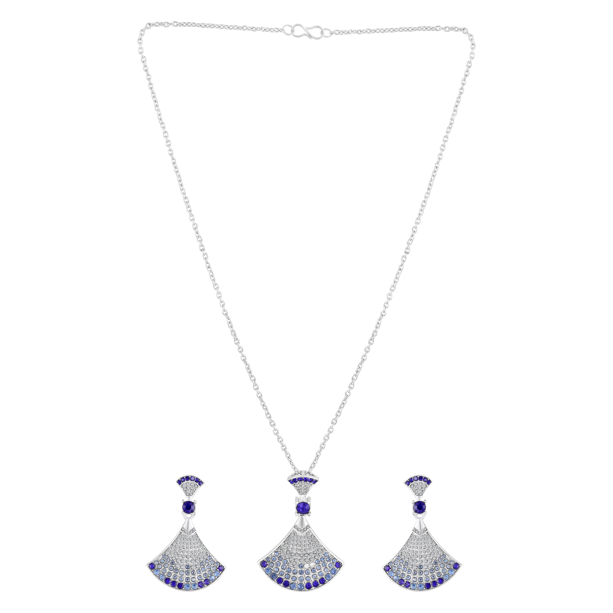 Gradient Big Skirt Pendant Necklace Set