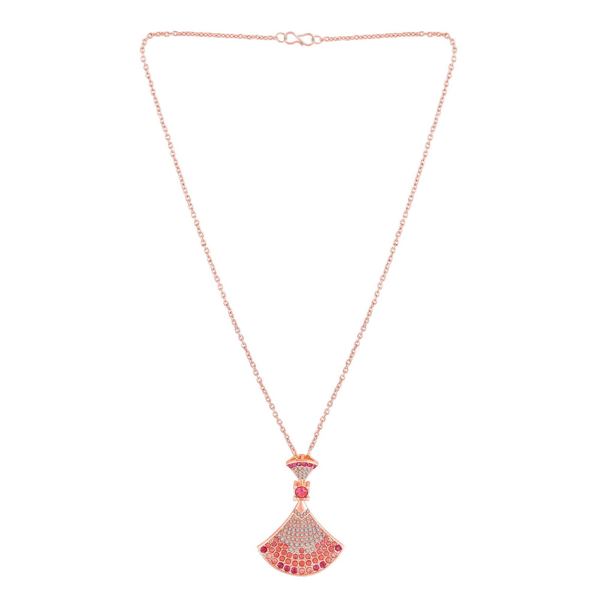 Gradient Big Skirt Pendant Necklace Set