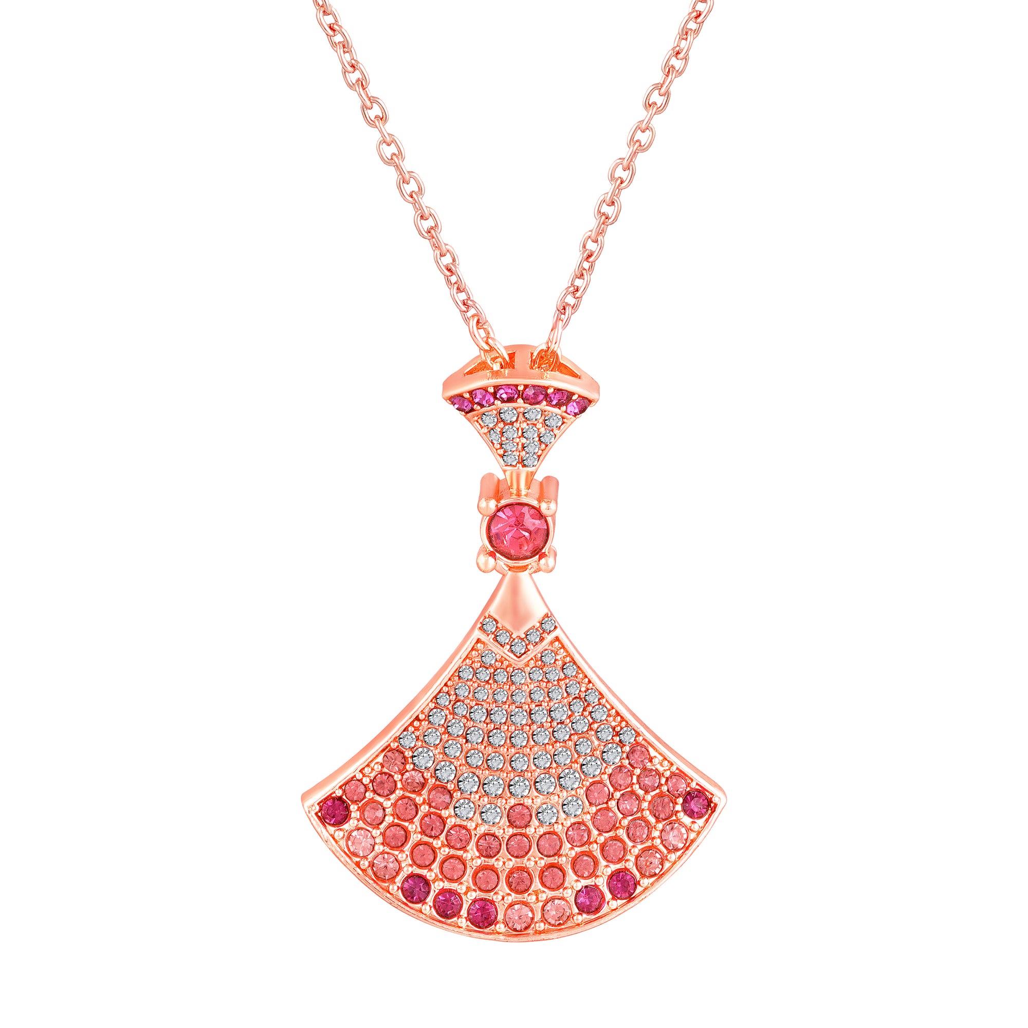 Gradient Big Skirt Pendant Necklace Set