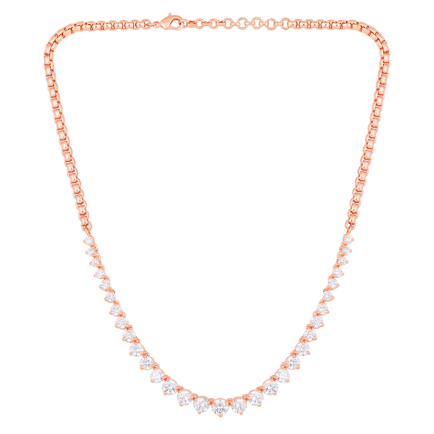 Princess Cut Premium Cubic Zirconia CZ Valentine Choker Necklace Set