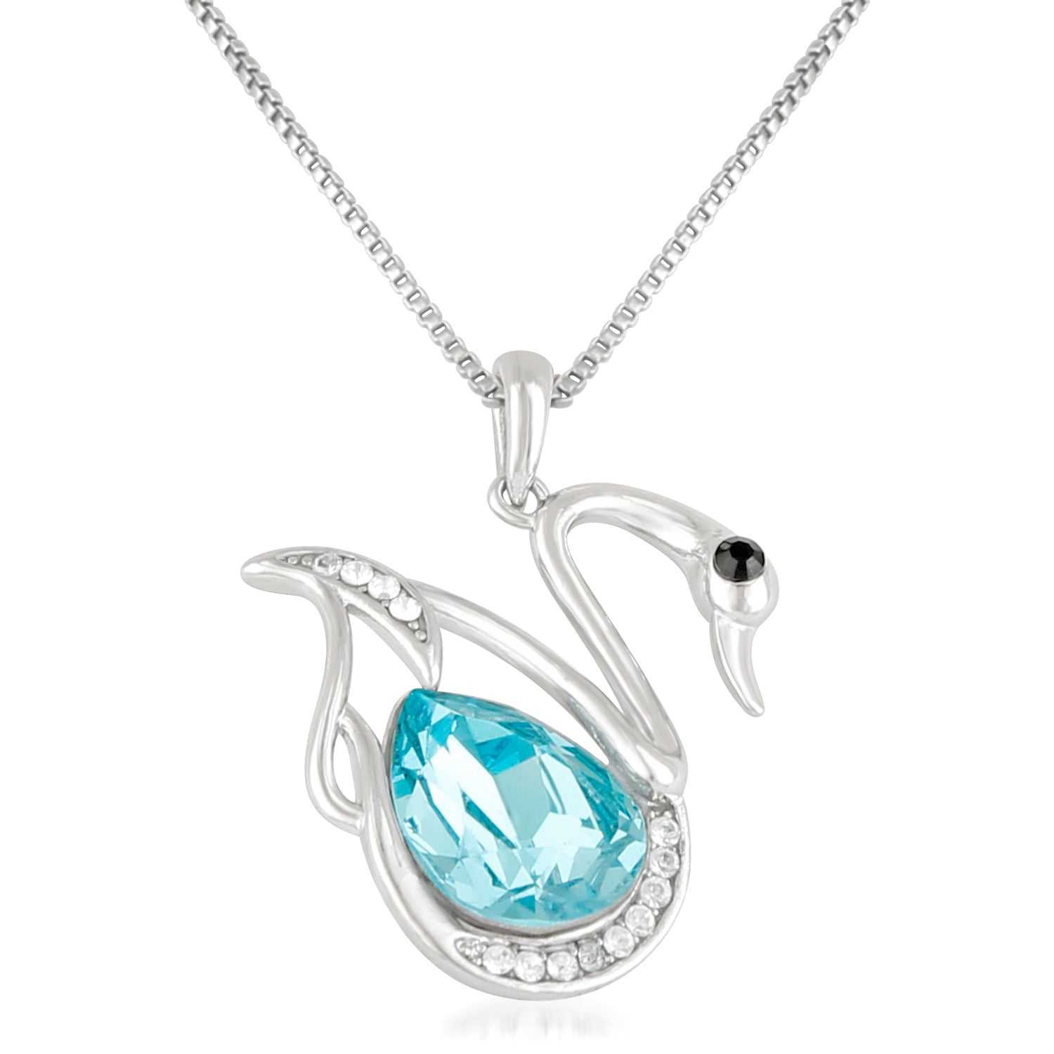 Exquisite Cubic Zirconia Swan Pendant