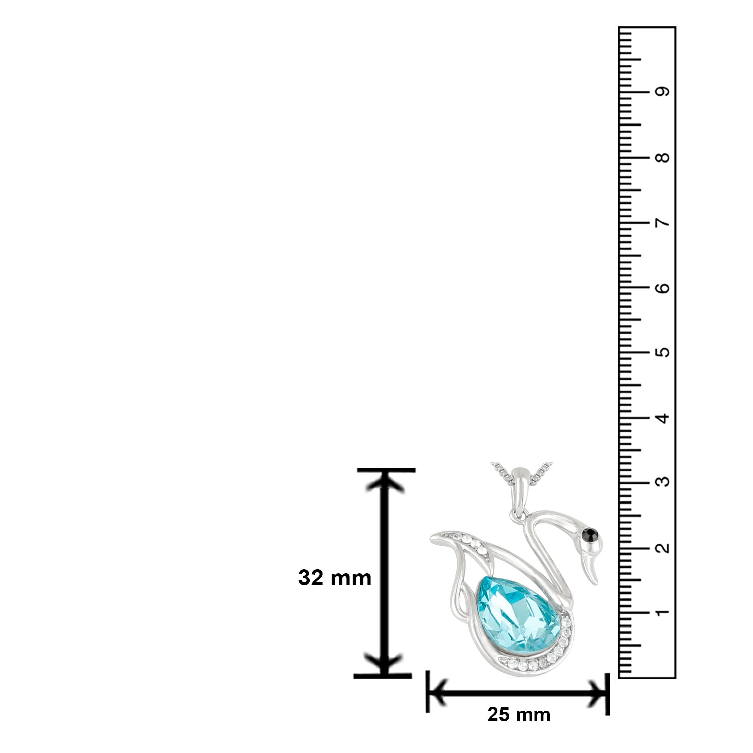 Exquisite Cubic Zirconia Swan Pendant