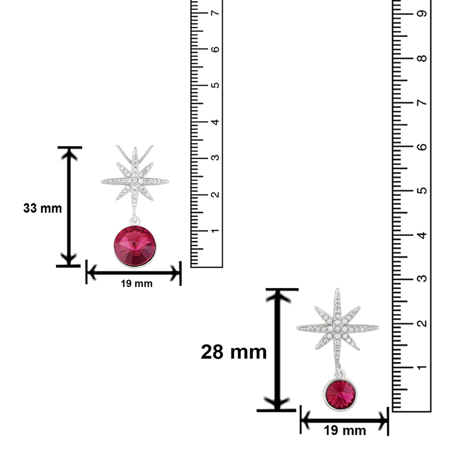 Designer Starry Cubic Zirconia Pendant set