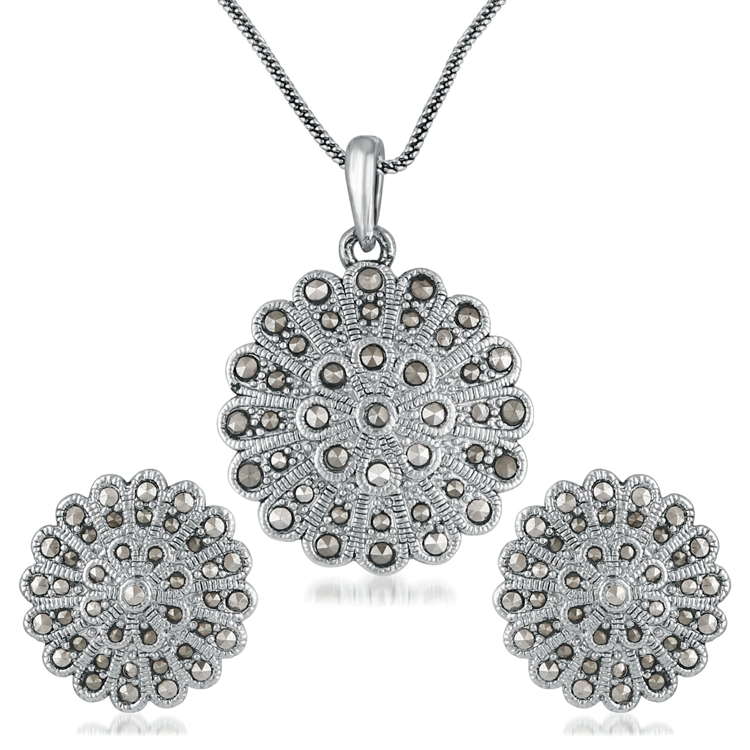 Exclusive Partywear Swarovski Cubic Zirconia Pendant set