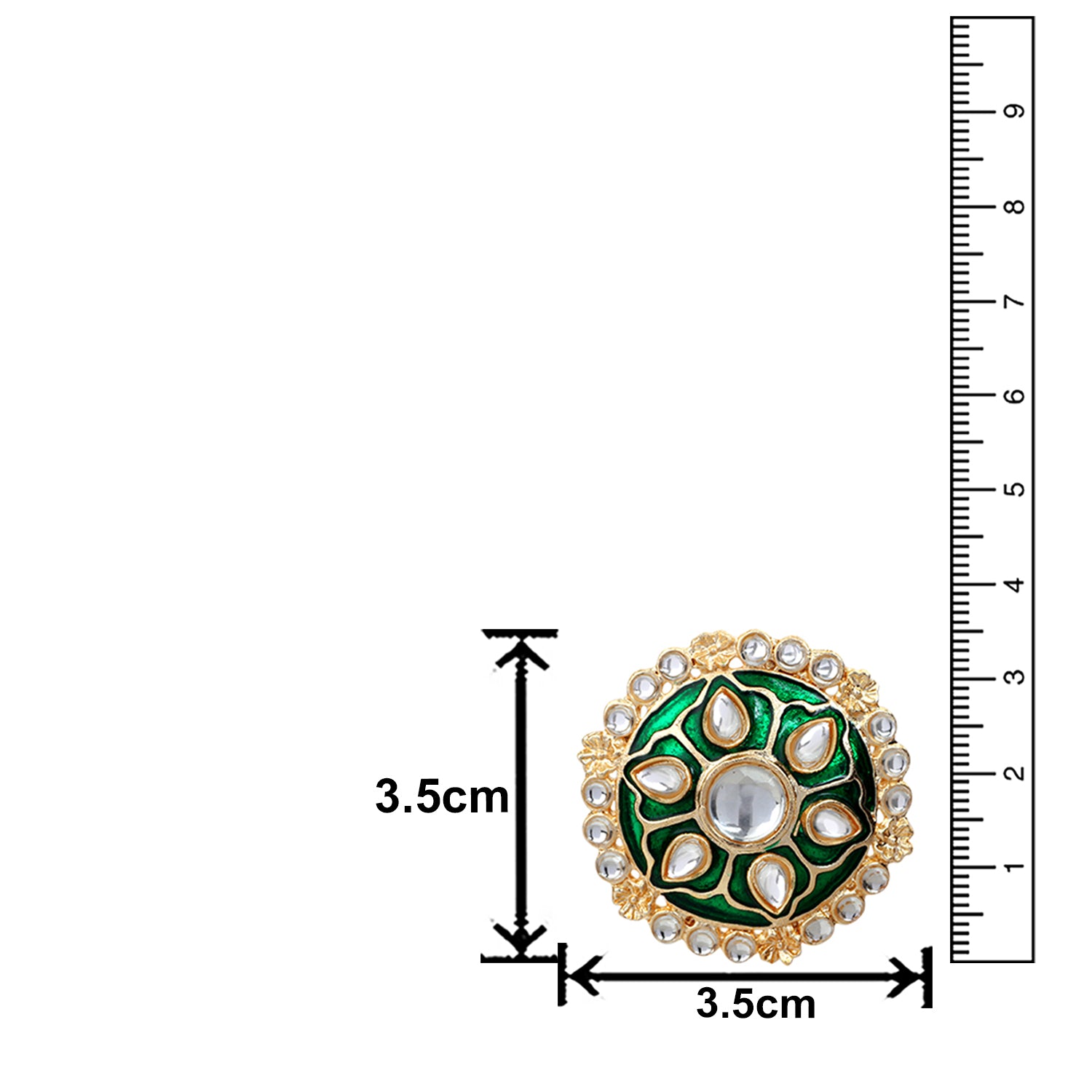 Green Meena Enamel Traditional Ethnic Choker Necklace Set