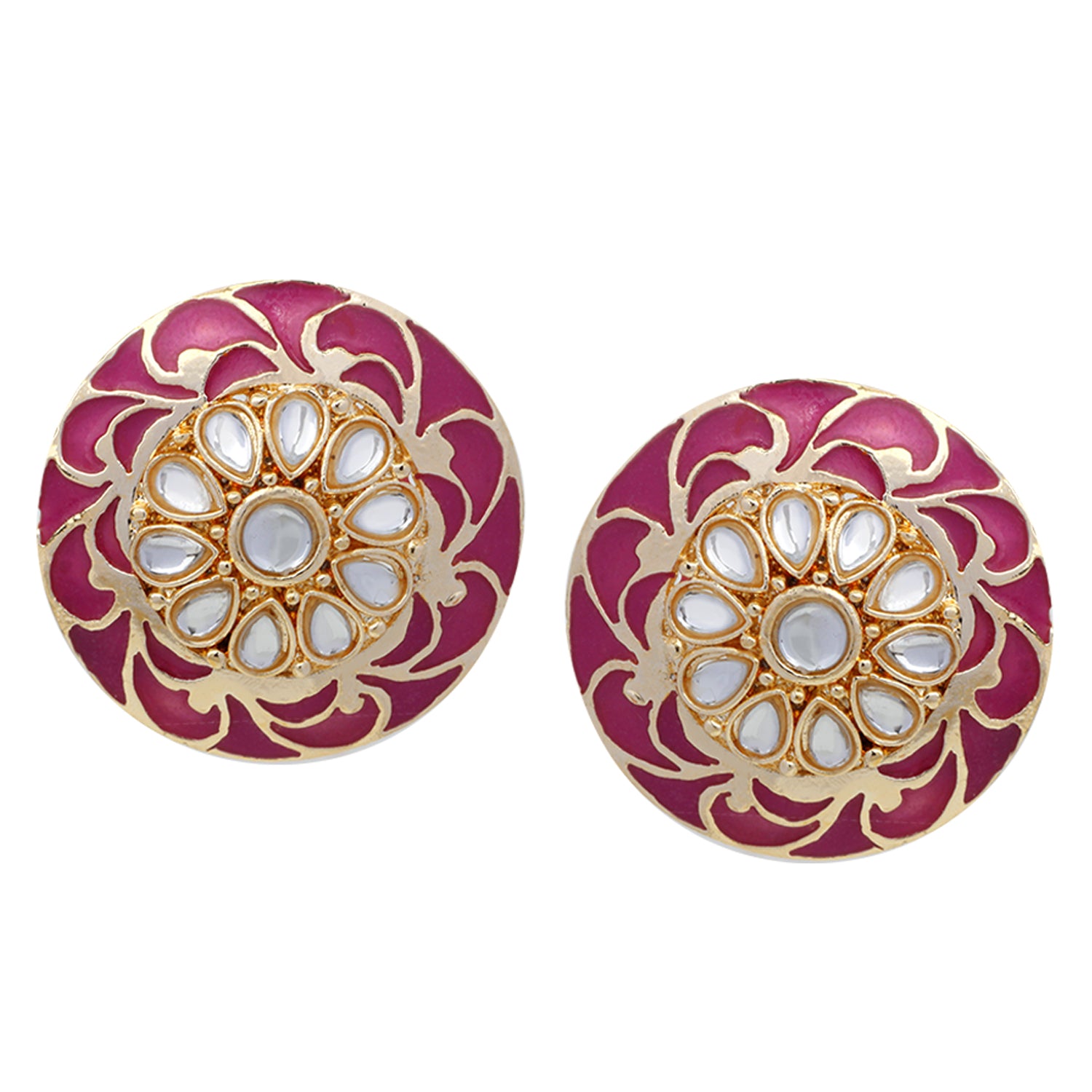 Green Meena Enamel Traditional Ethnic Choker Necklace Set