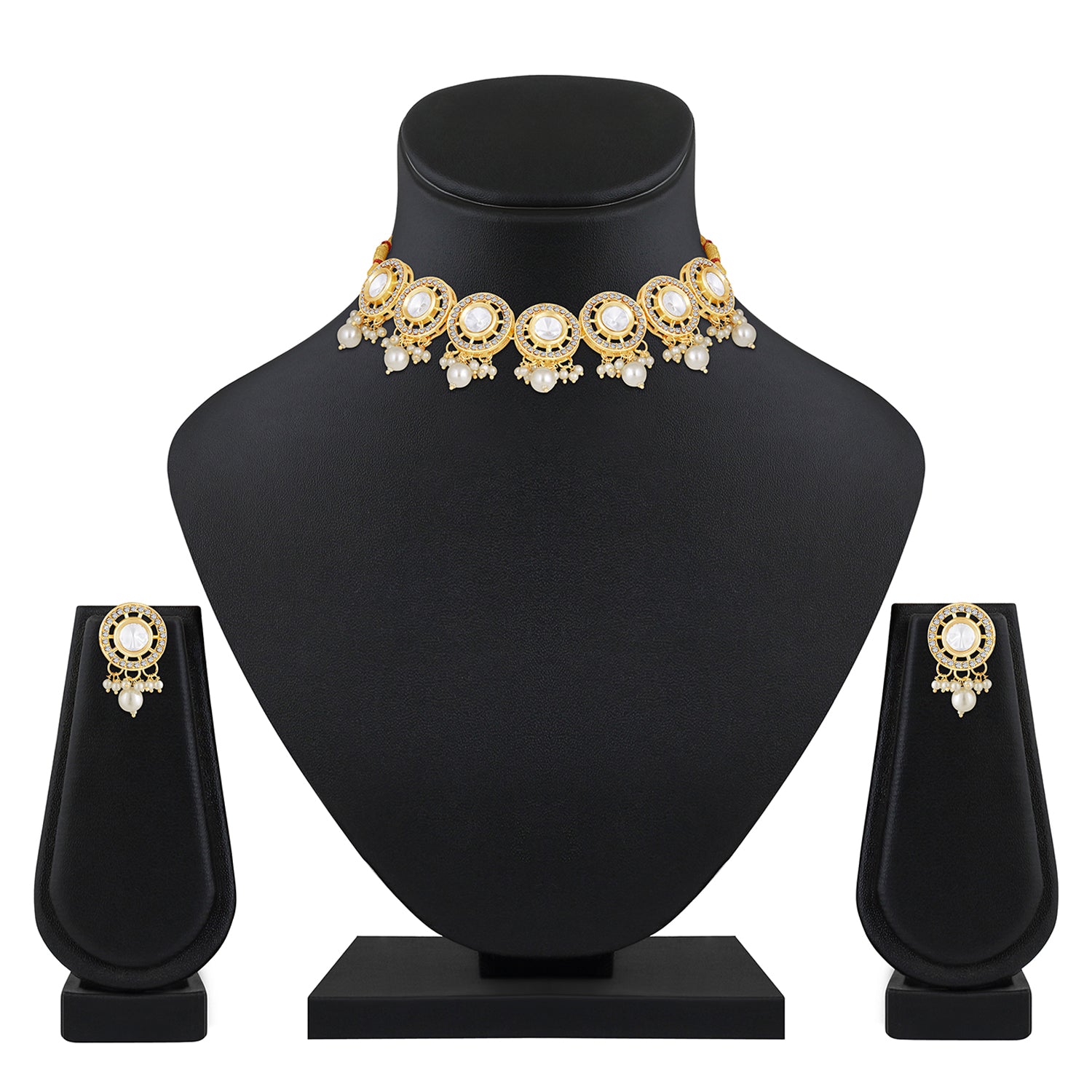 Traditional Ethnic Circular Choker Necklace Set