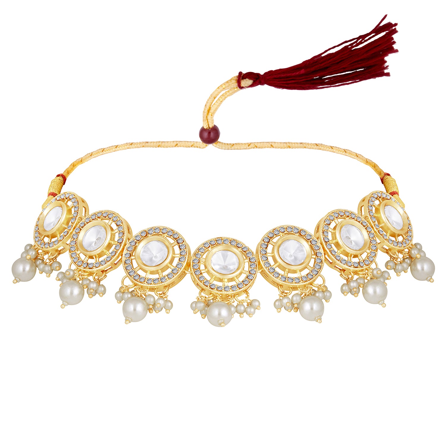Traditional Ethnic Circular Choker Necklace Set