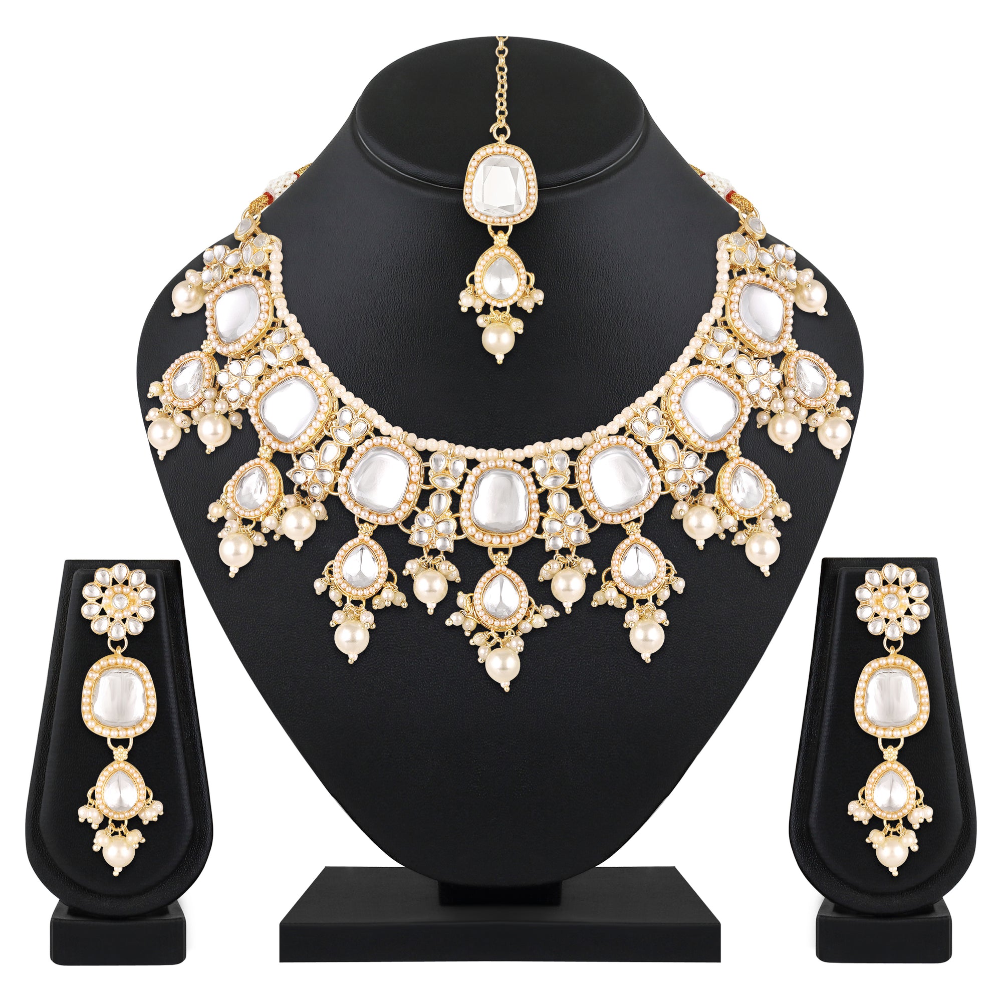 Gold Tone Traditional Choker Jewellery Set