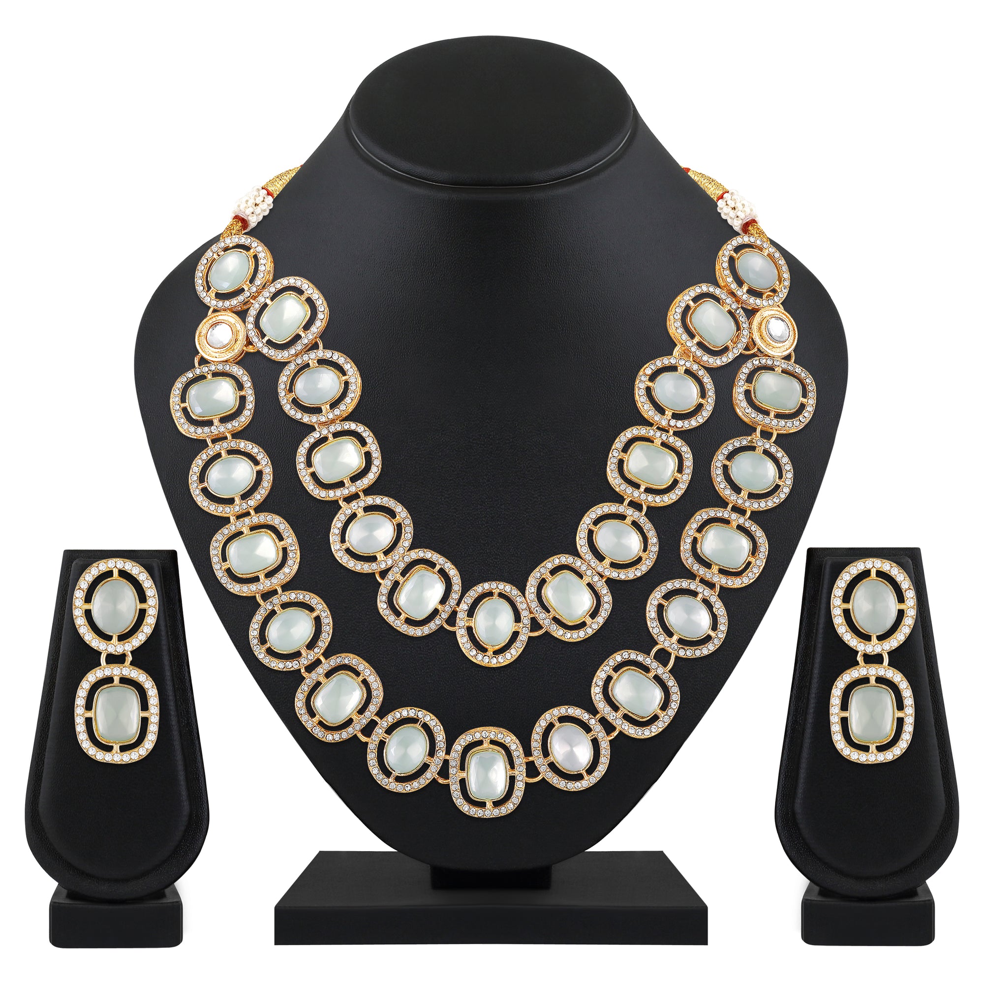 Multi Layerd Kundan Necklace and Earrings Set