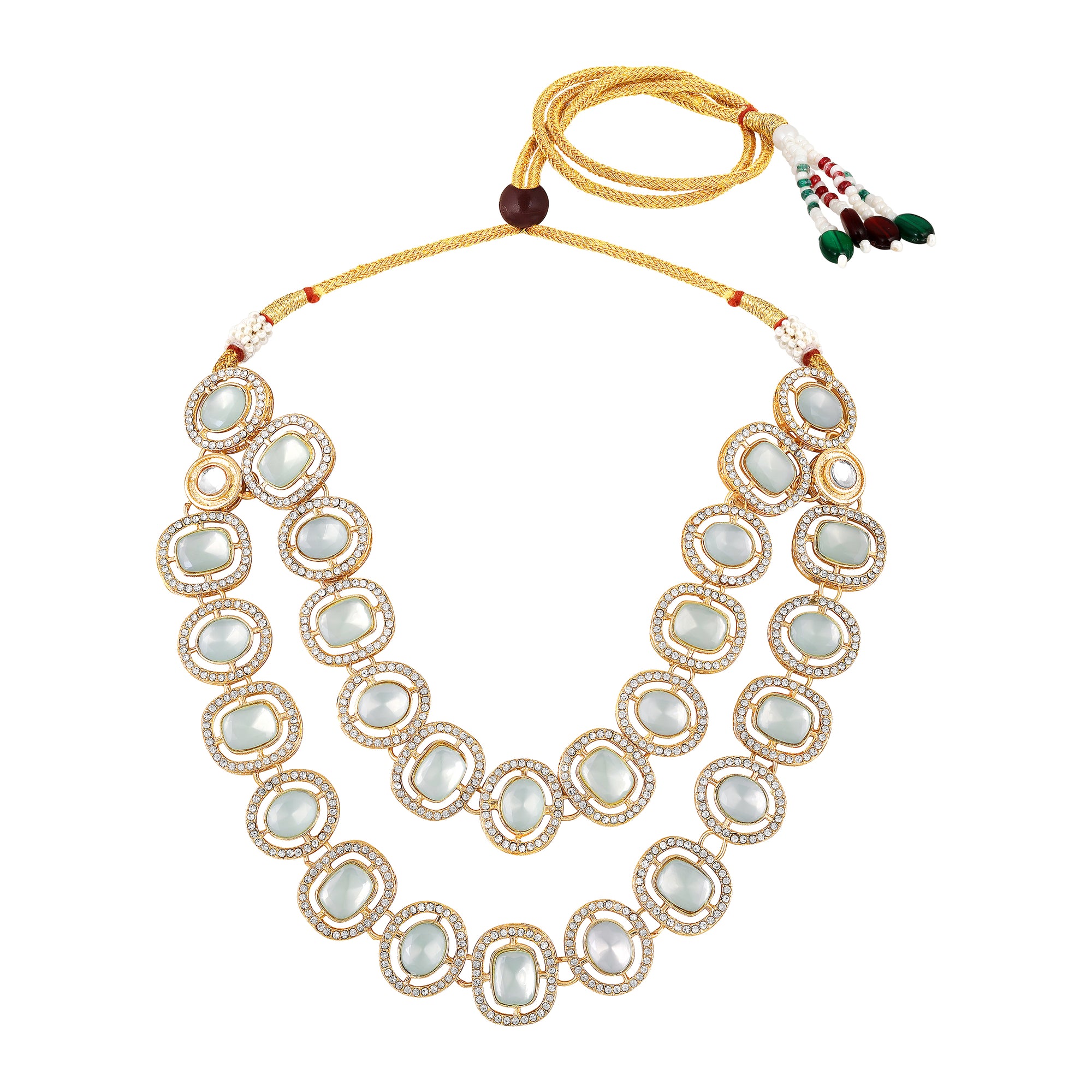 Multi Layerd Kundan Necklace and Earrings Set