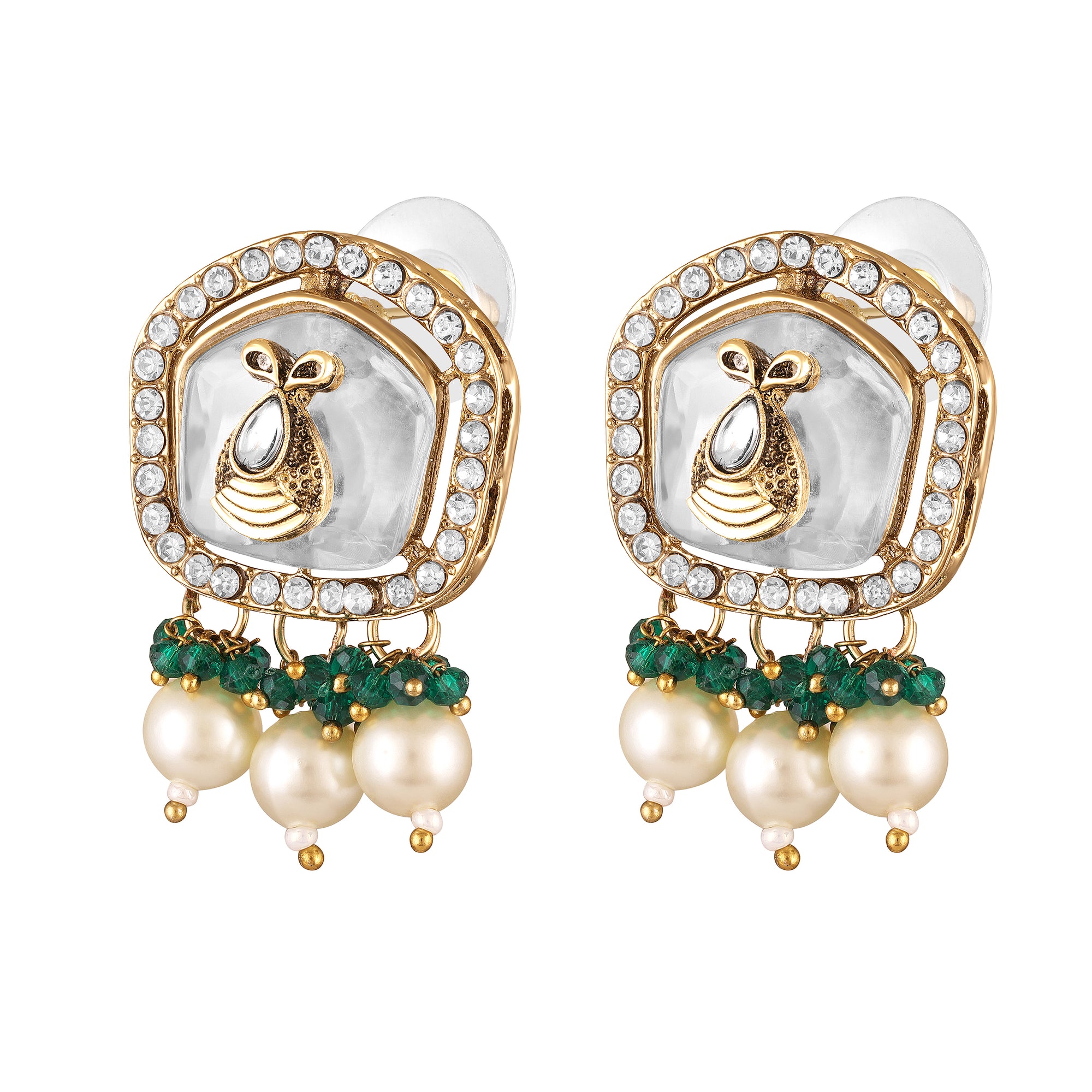 Wedding Wear Traditional Kundan Necklace Set with Mang Tikka