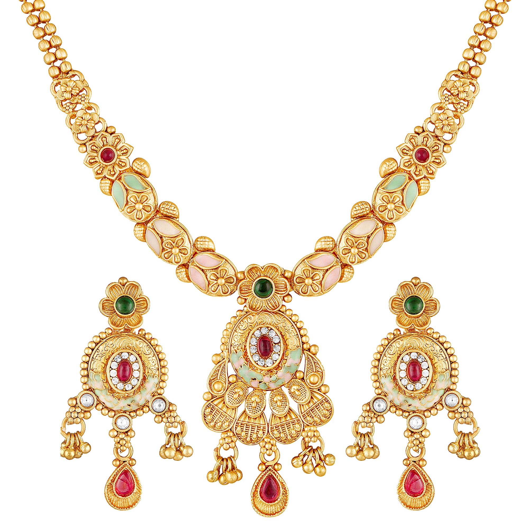 Meenakari Enamel and KundanTraditional Indian Wedding Jewellery