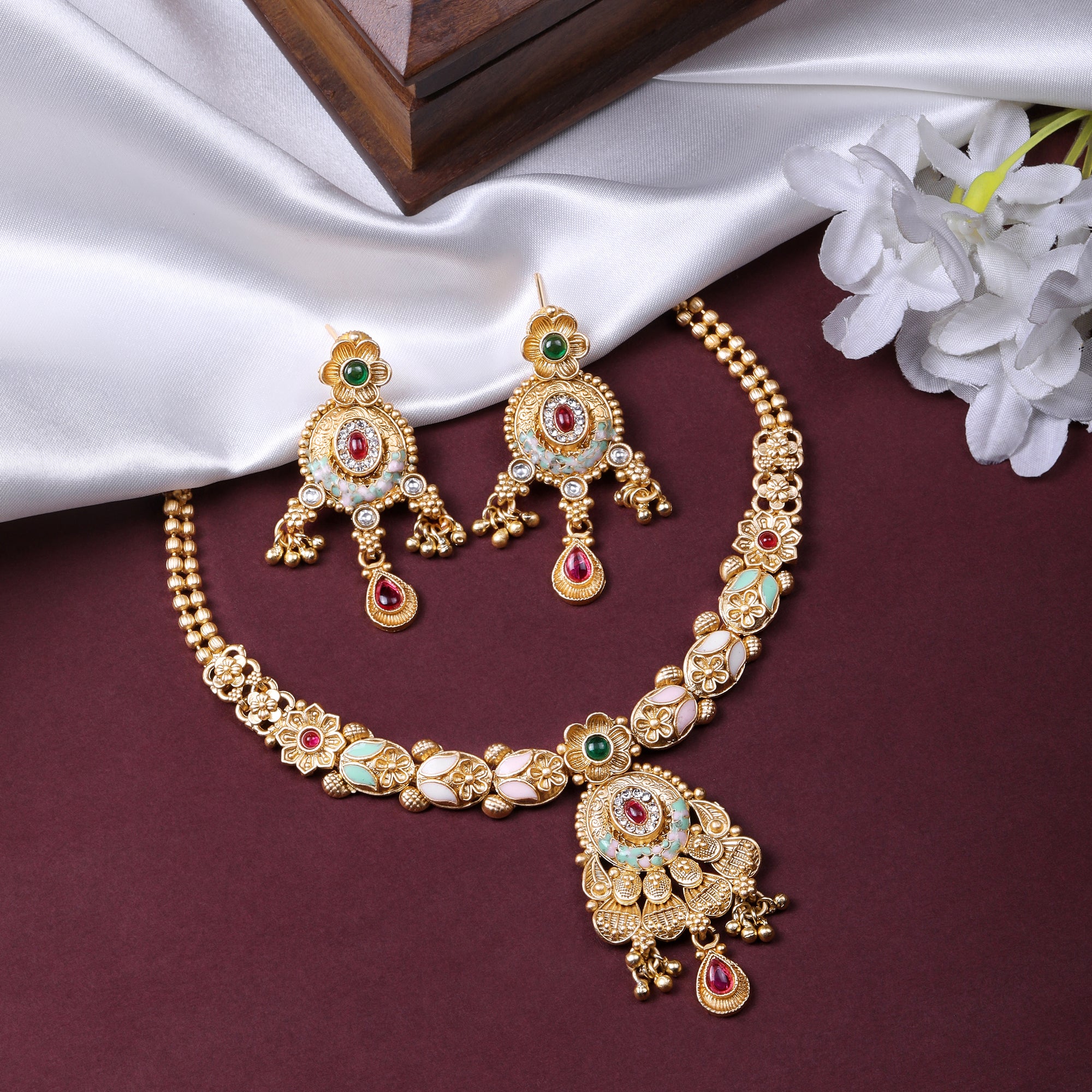 Meenakari Enamel and KundanTraditional Indian Wedding Jewellery