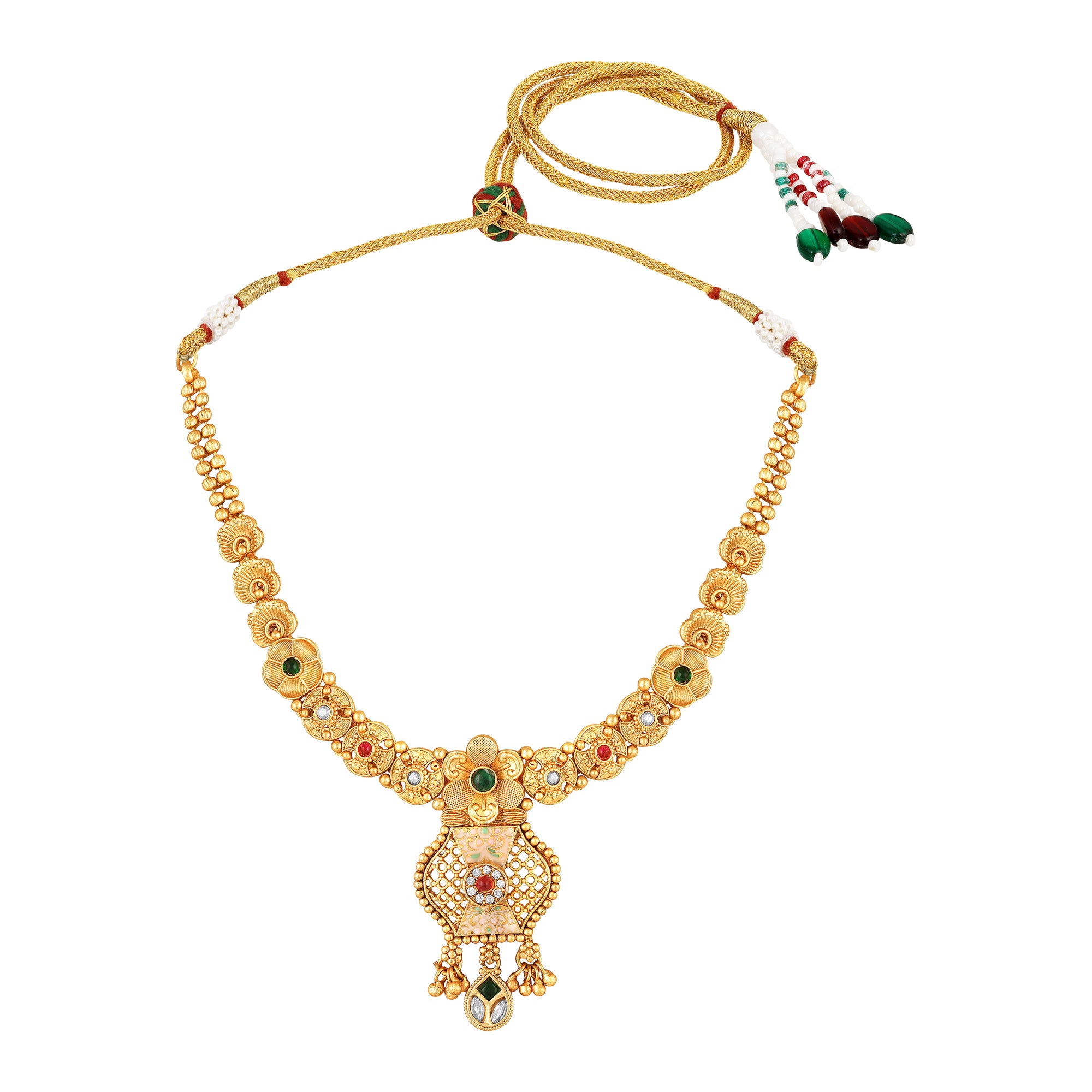 Traditional Indian Wedding Jewellery with Kundan Meenakari Enamel