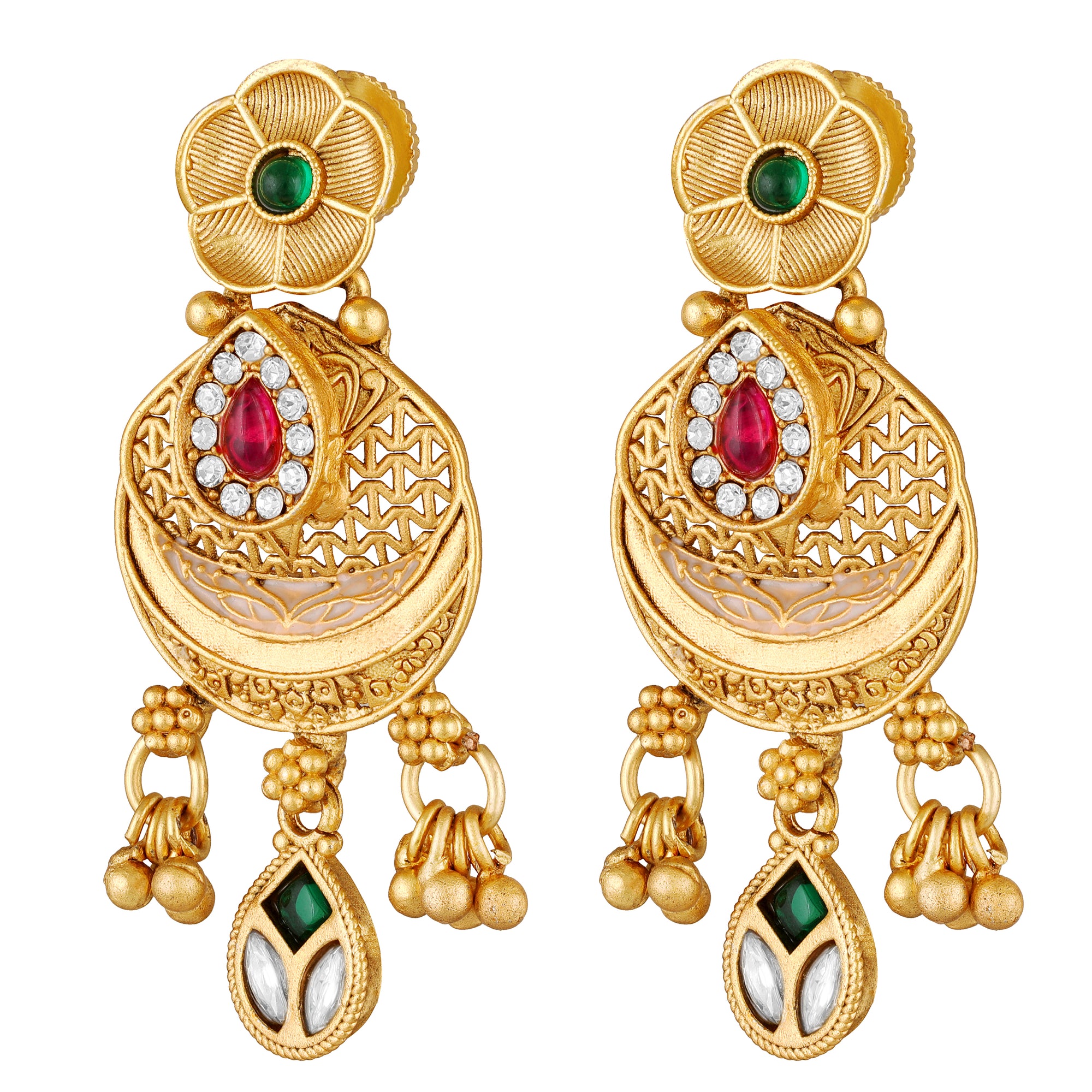 Kundan and Meenakari Enamel Traditional Indian Wedding Jewellery
