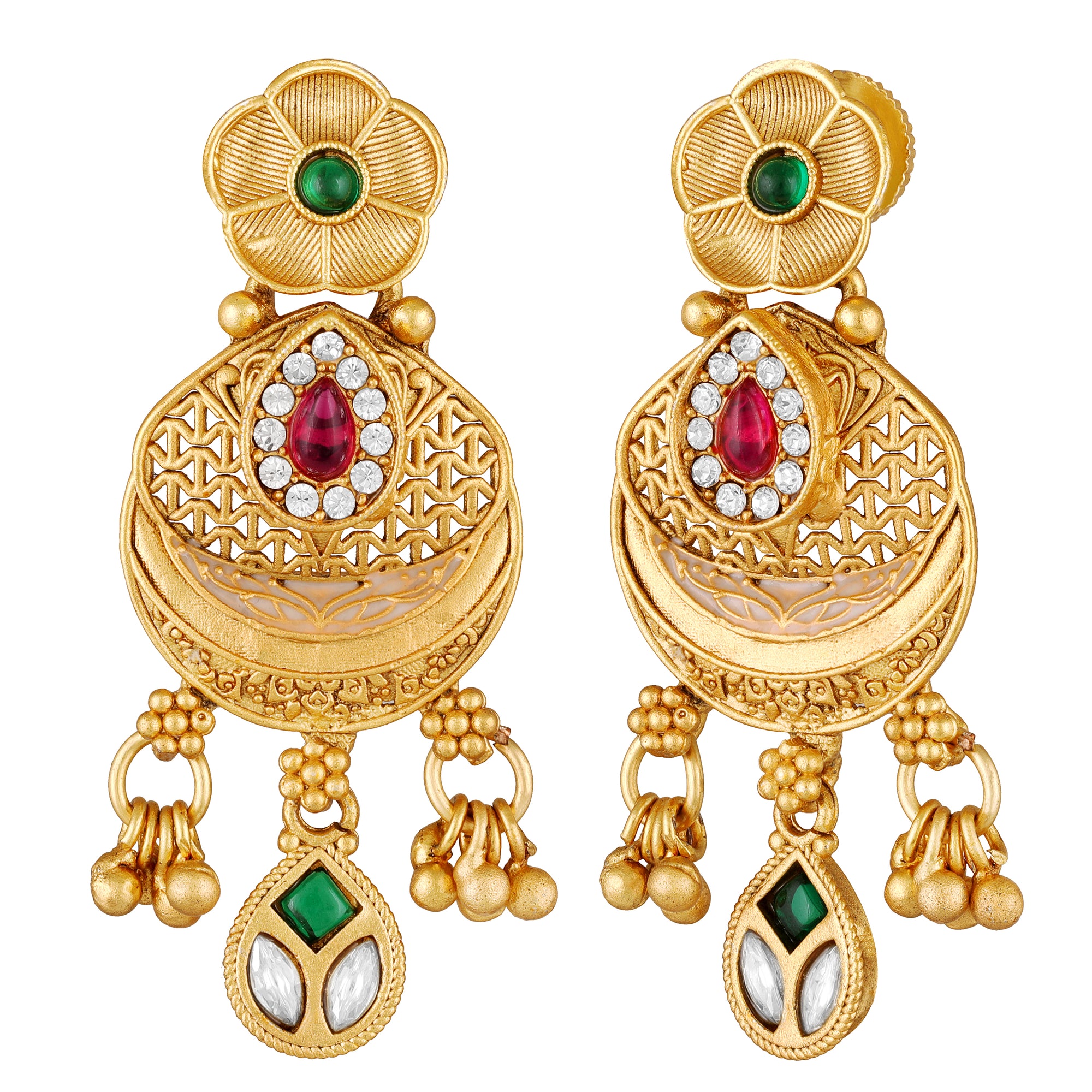 Kundan and Meenakari Enamel Traditional Indian Wedding Jewellery