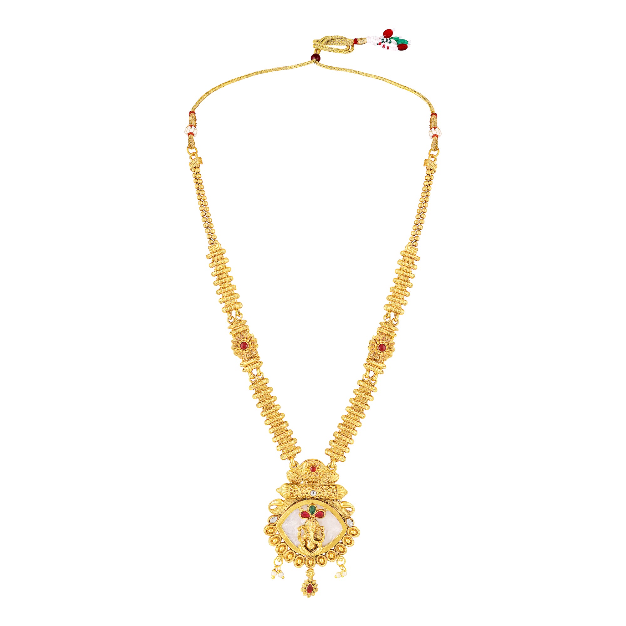 Traditional South Indian Temple Jewelry Necklace Set