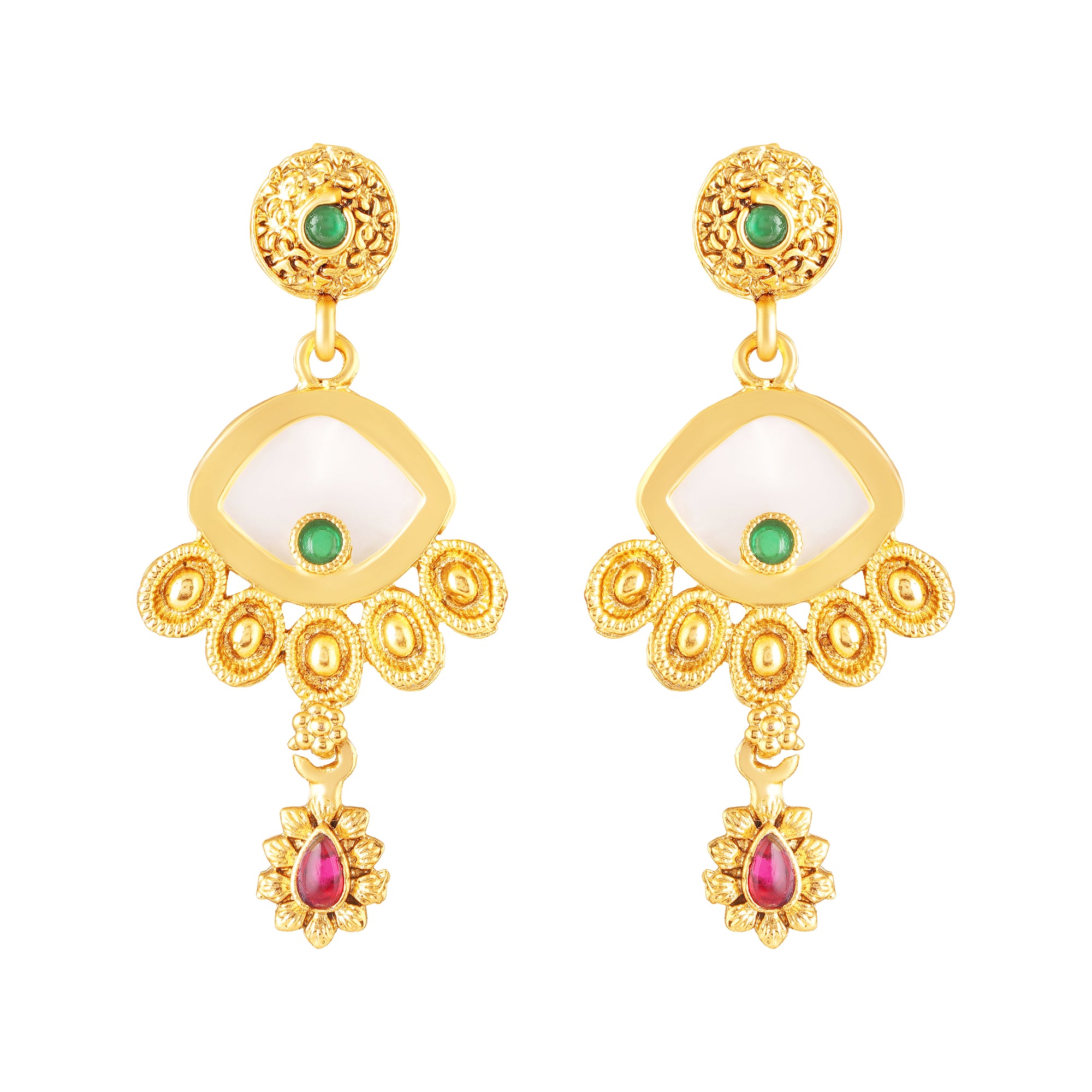 Traditional South Indian Temple Jewelry Necklace Set