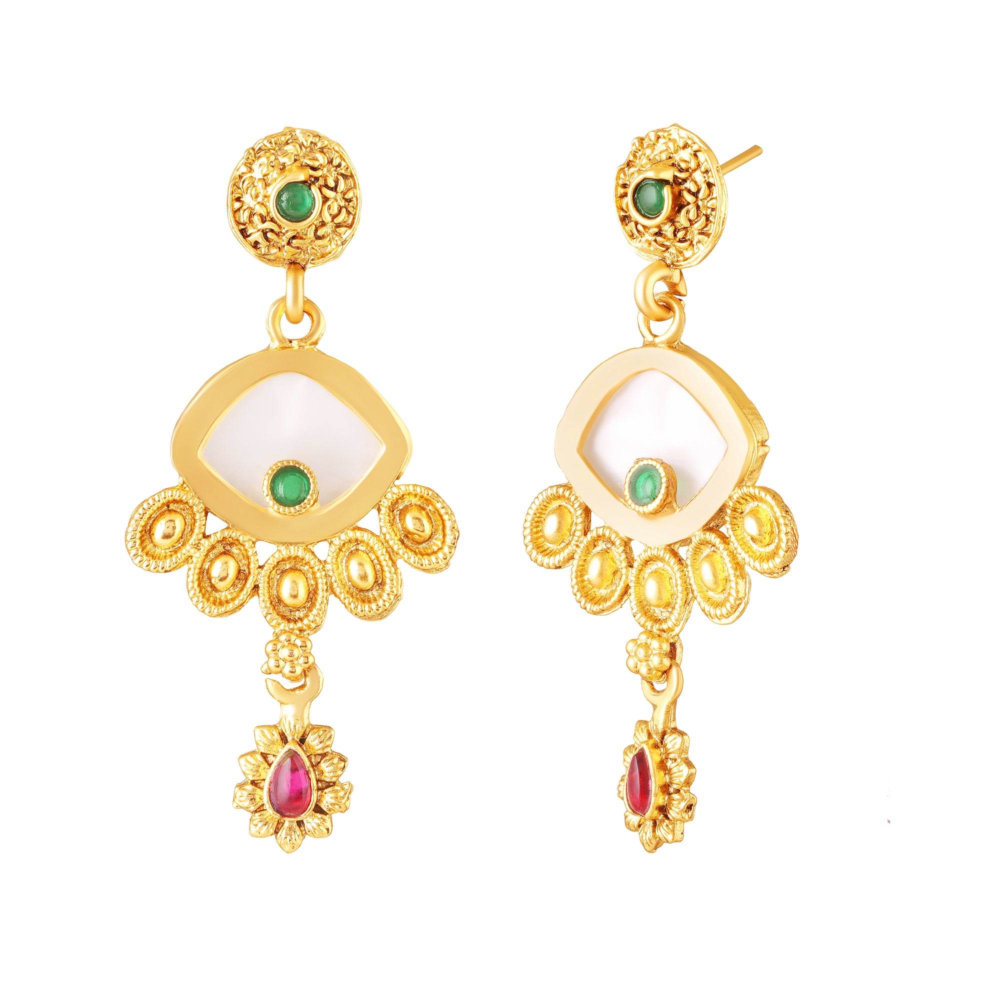 Traditional South Indian Temple Jewelry Necklace Set