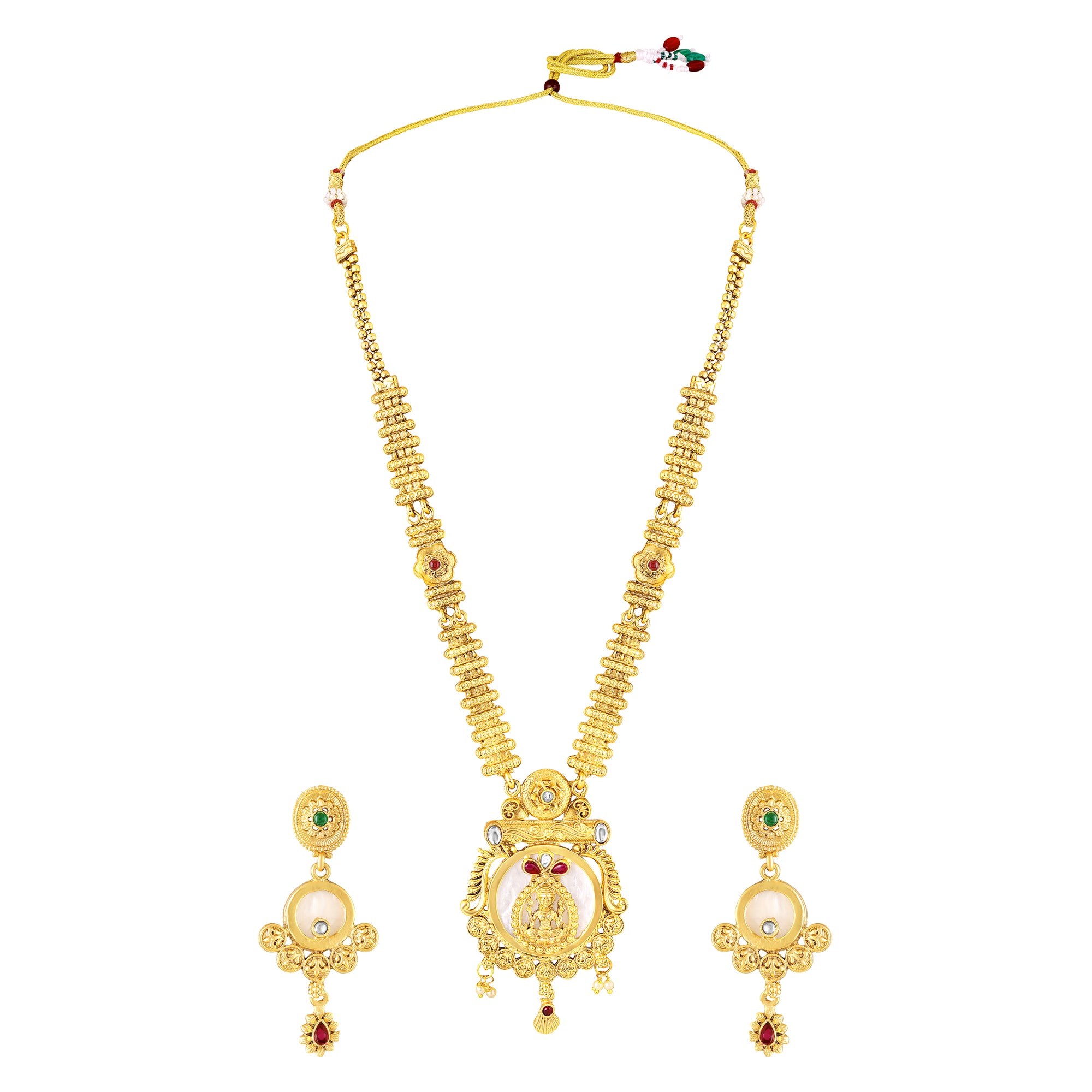 Traditional South Indian Temple Jewelry Necklace Set