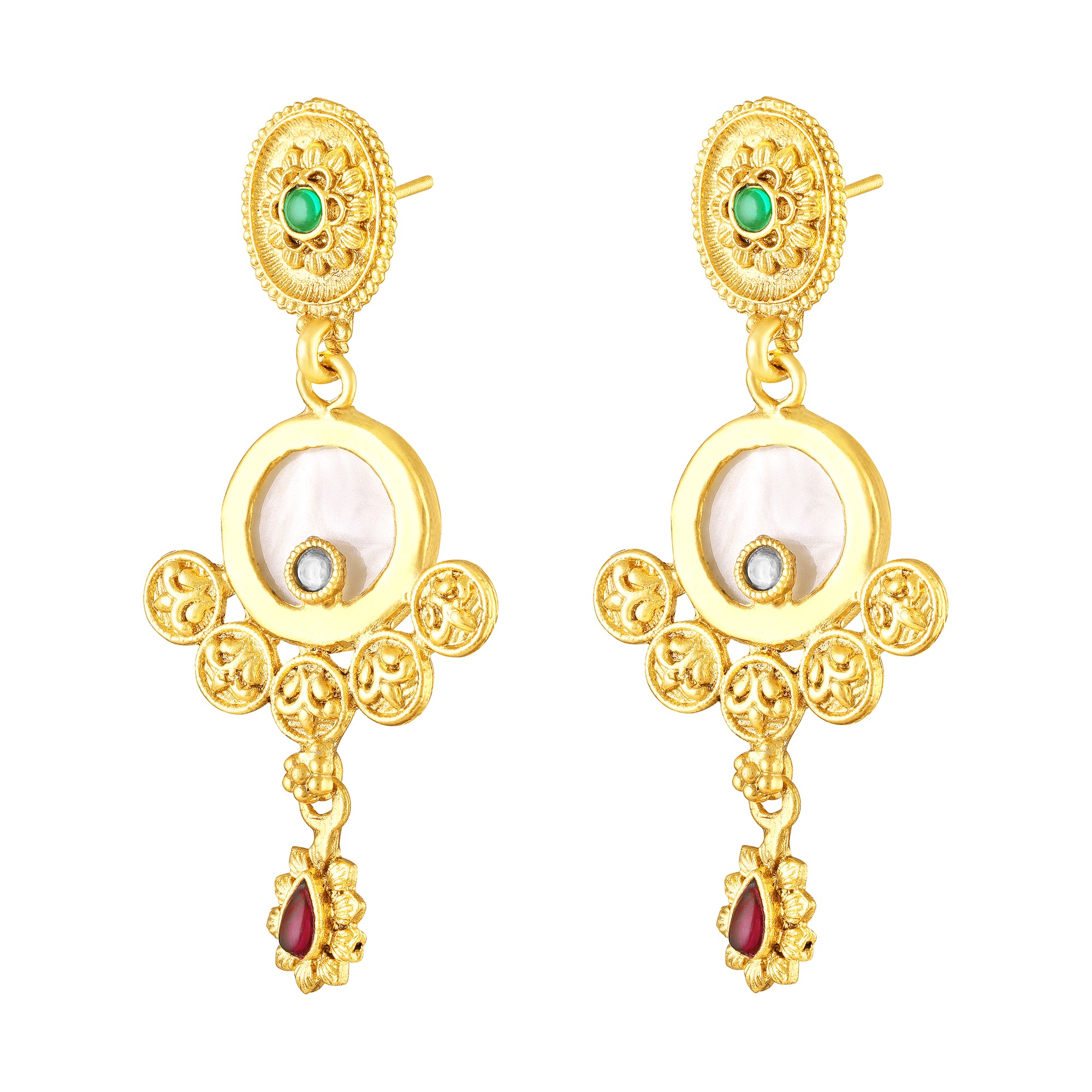 Traditional South Indian Temple Jewelry Necklace Set