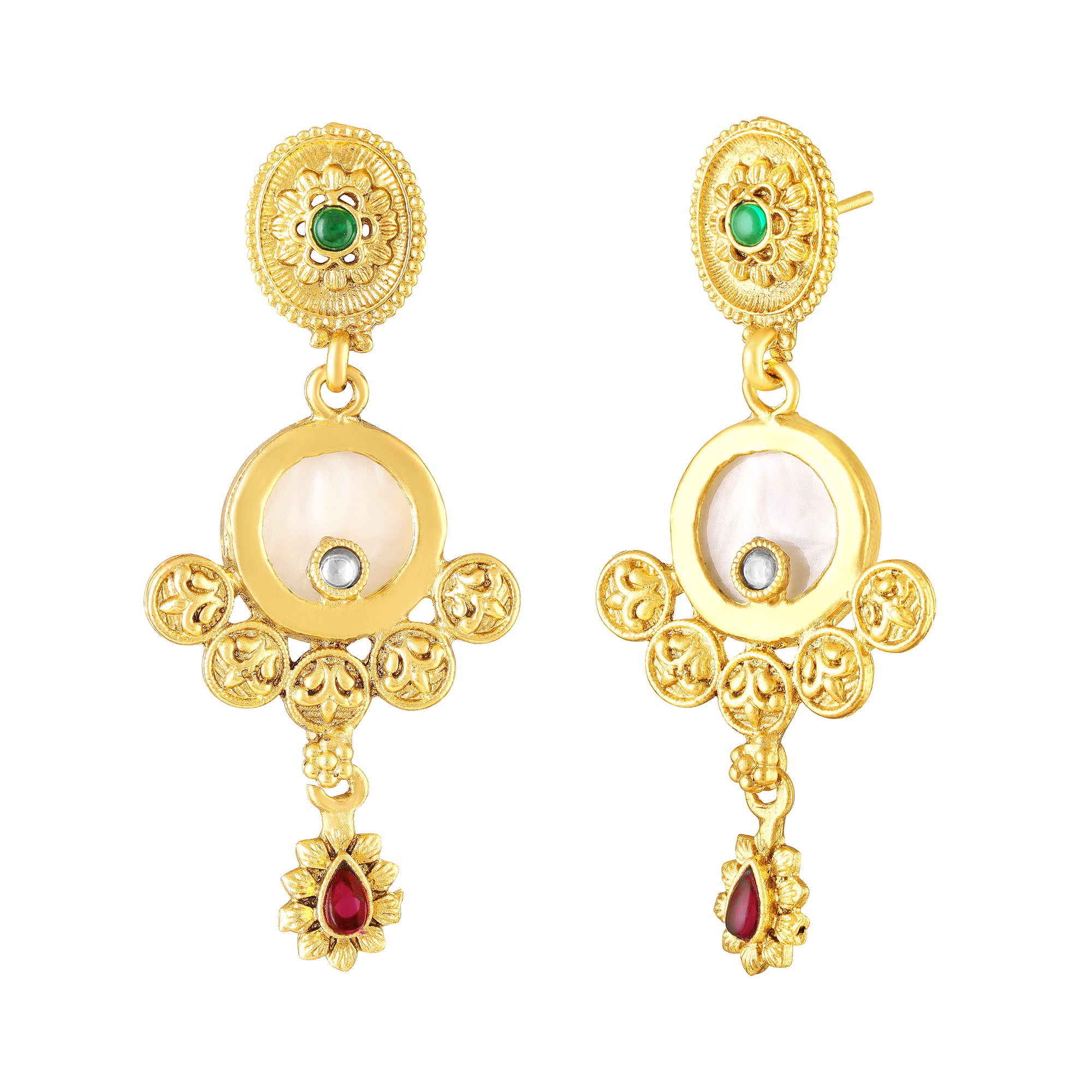 Traditional South Indian Temple Jewelry Necklace Set