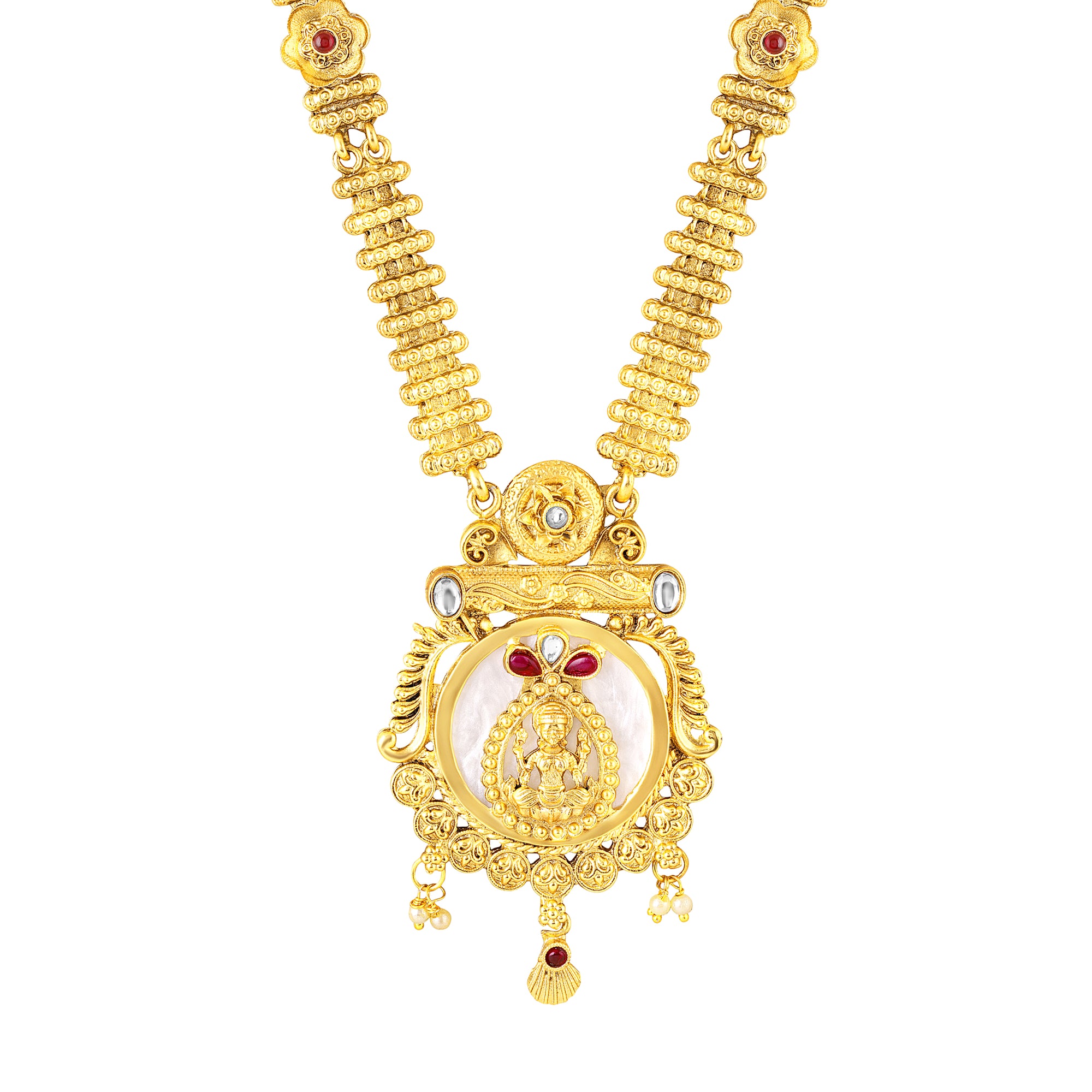 Traditional South Indian Temple Jewelry Necklace Set