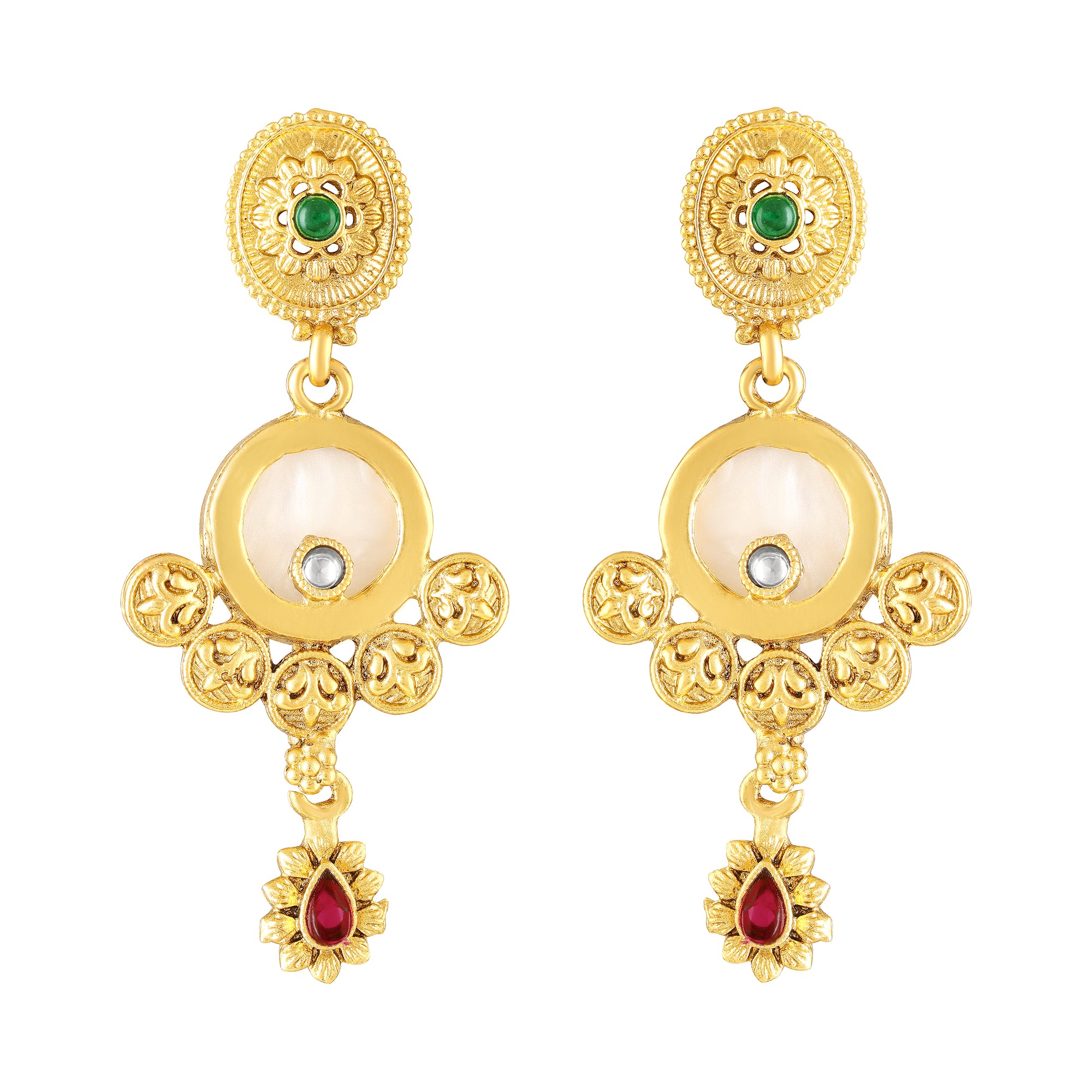 Traditional South Indian Temple Jewelry Necklace Set