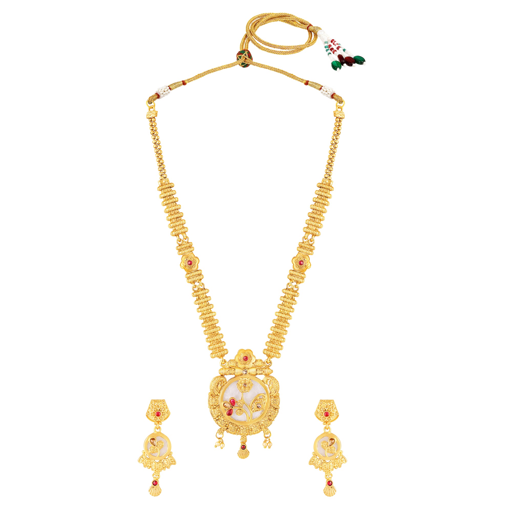 Traditional Temple Kundan Jewellery Set