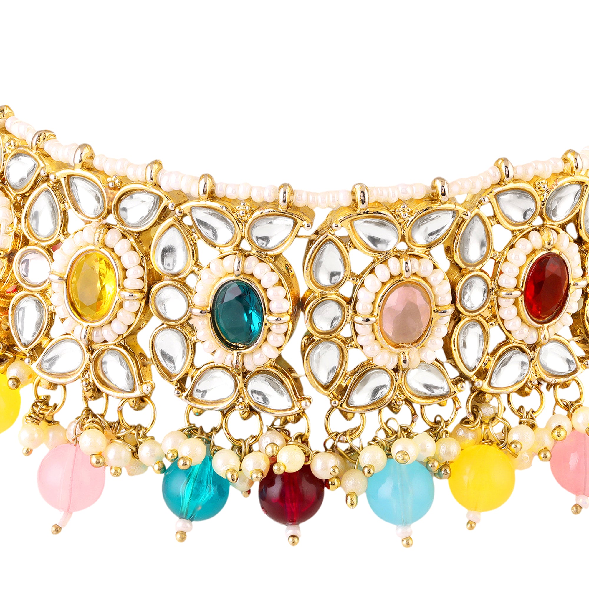 Traditional Kundan Bridal Choker Necklace Jewellery Set