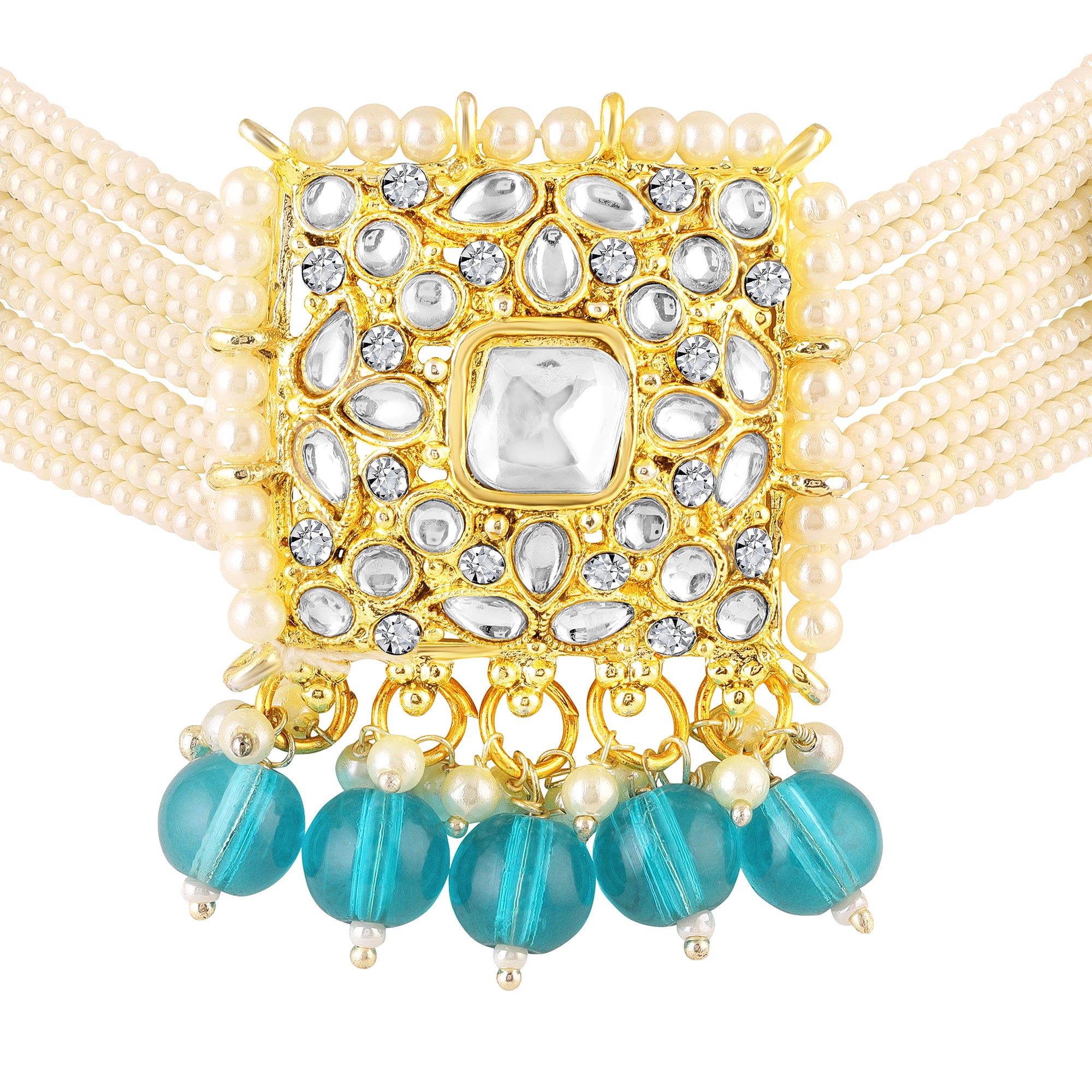 Traditional Kundan Choker Necklace Jewellery Set