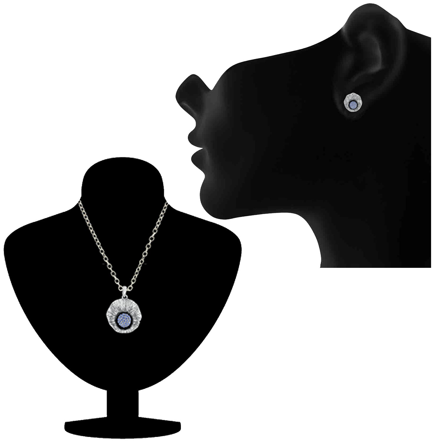 Oxidised finish designer Earrings