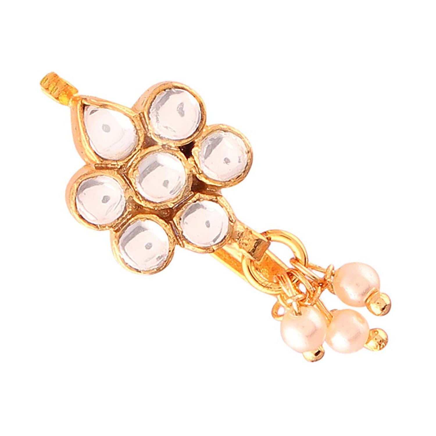 Gleaming Crystals Designer Nose pin