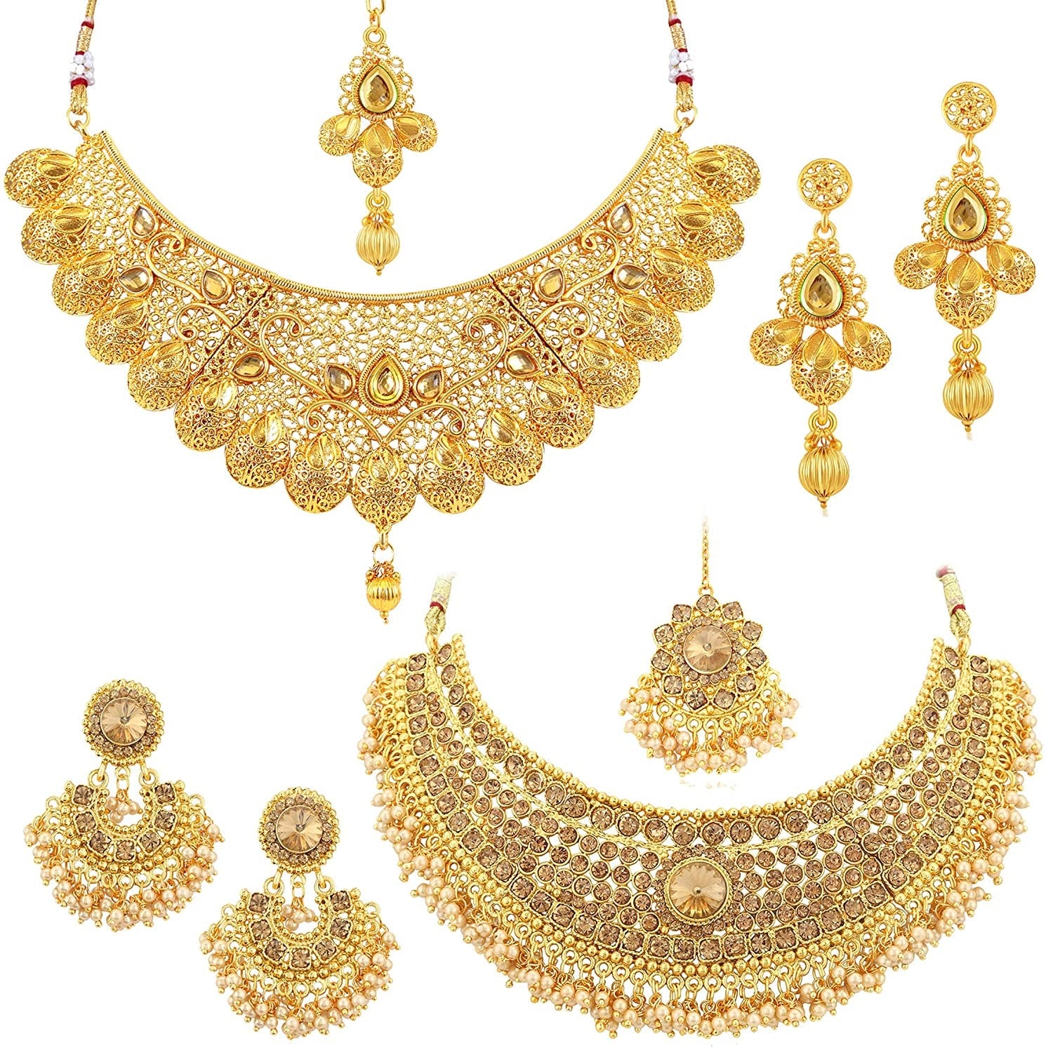 Traditional Kundan Necklace set Combo