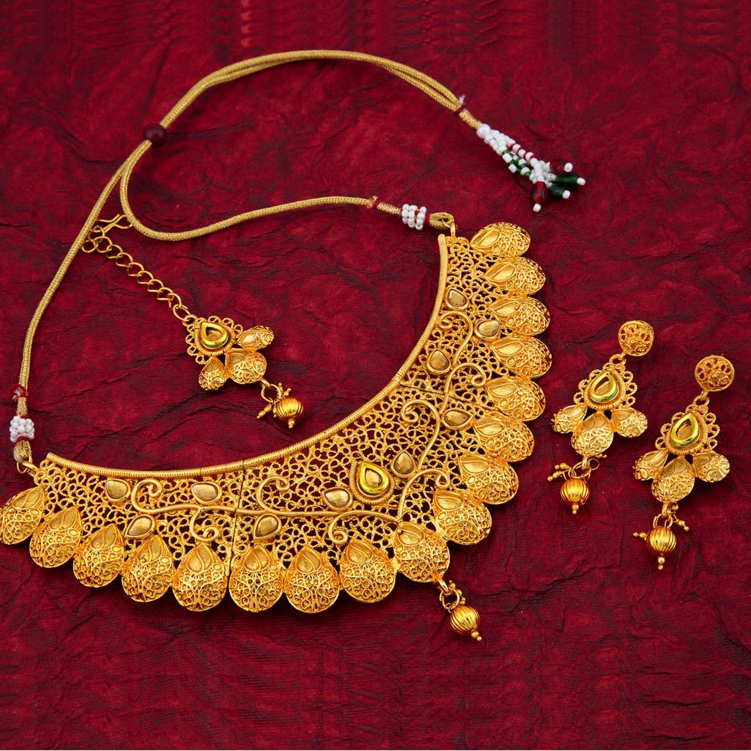 Traditional Kundan Necklace set Combo