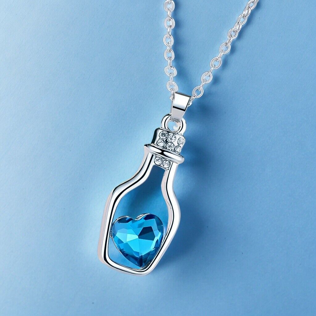Valentine Gift Bottle Heart Pendant