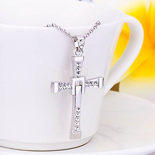 Religious Cross Pendant with Crystal