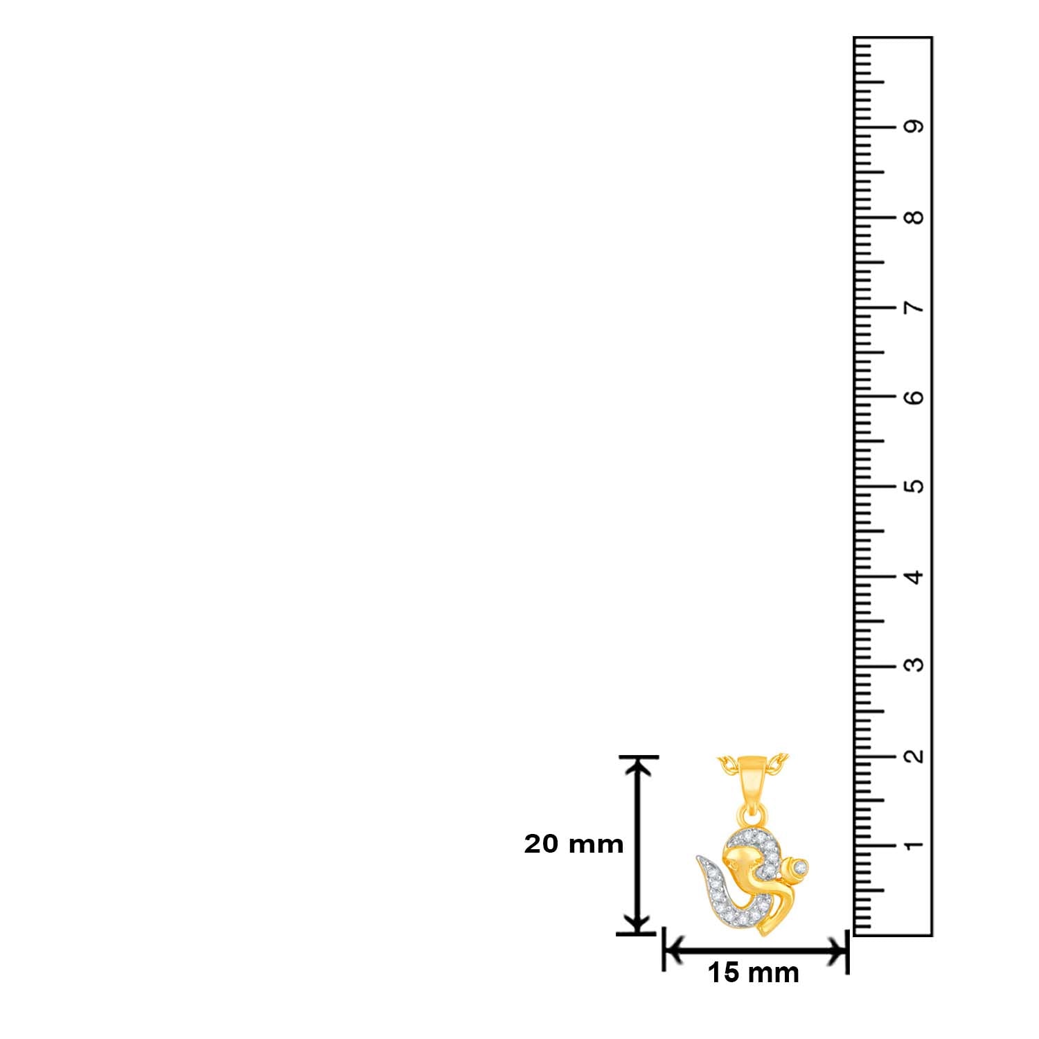 Classic Om Ganesha Unisex CZ Pendant