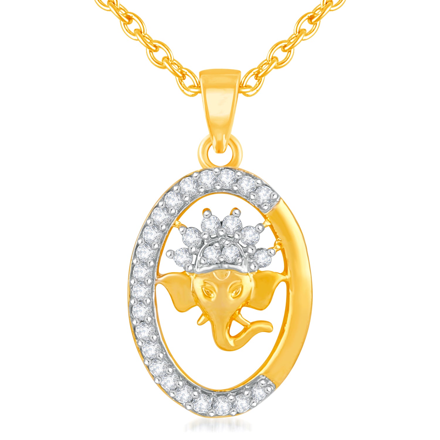 Ganesha idol Unisex CZ Pendant