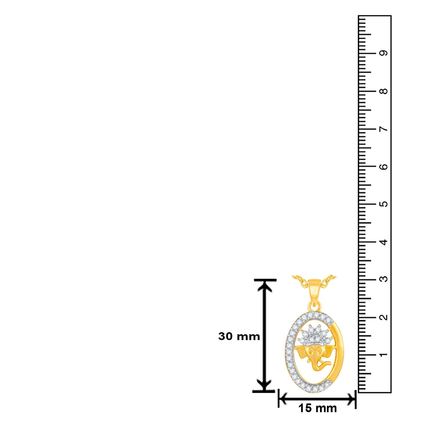 Ganesha idol Unisex CZ Pendant