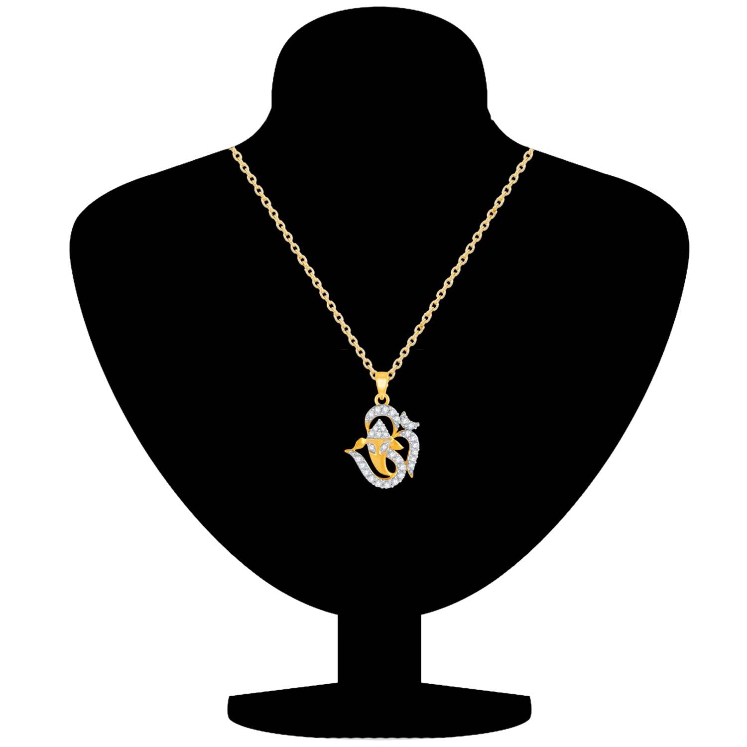 Spiritual Ganesha Om Unisex CZ Pendant