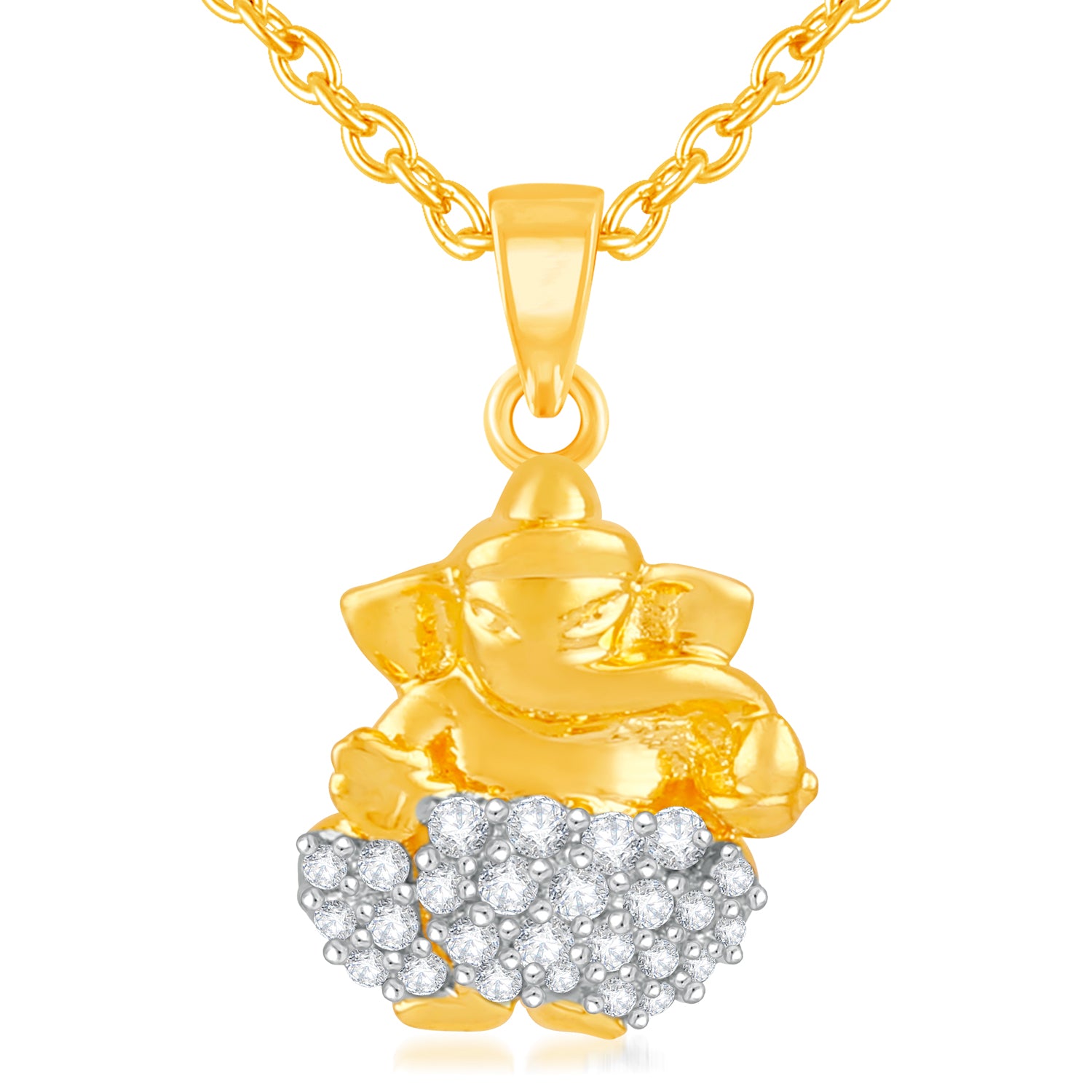 Exclusive Gajanan Ganesha Unisex CZ Pendant