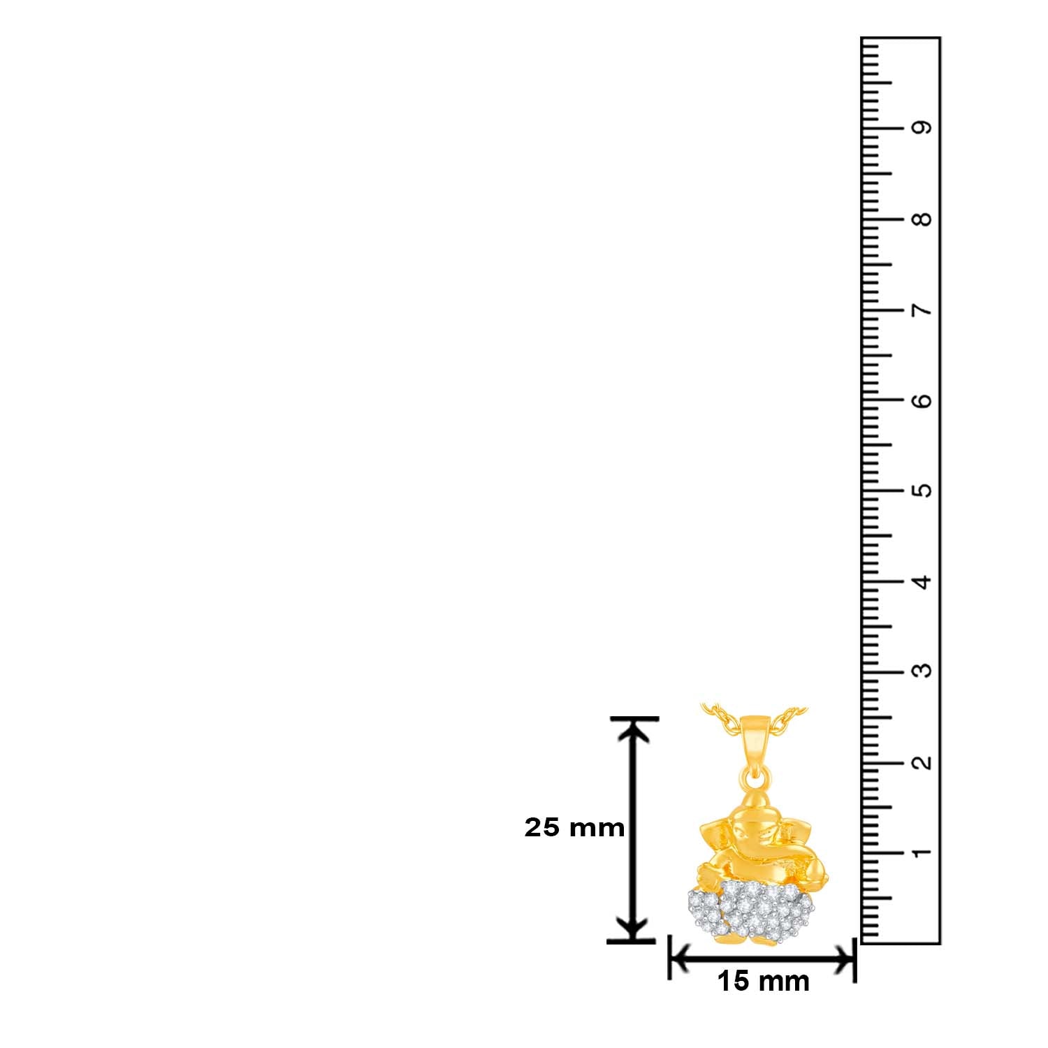 Exclusive Gajanan Ganesha Unisex CZ Pendant