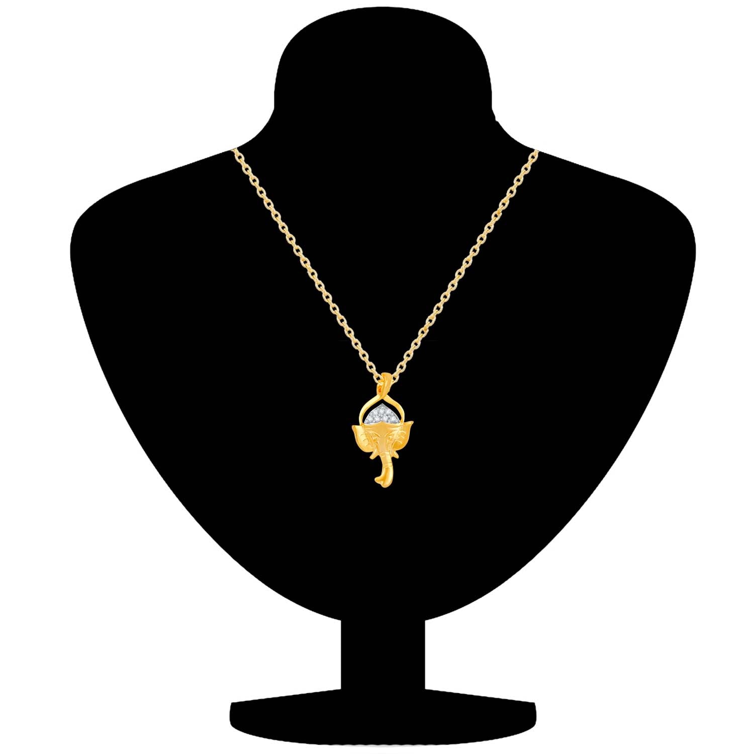 Ekadanta Ganpati Bappa Unisex CZ Pendant