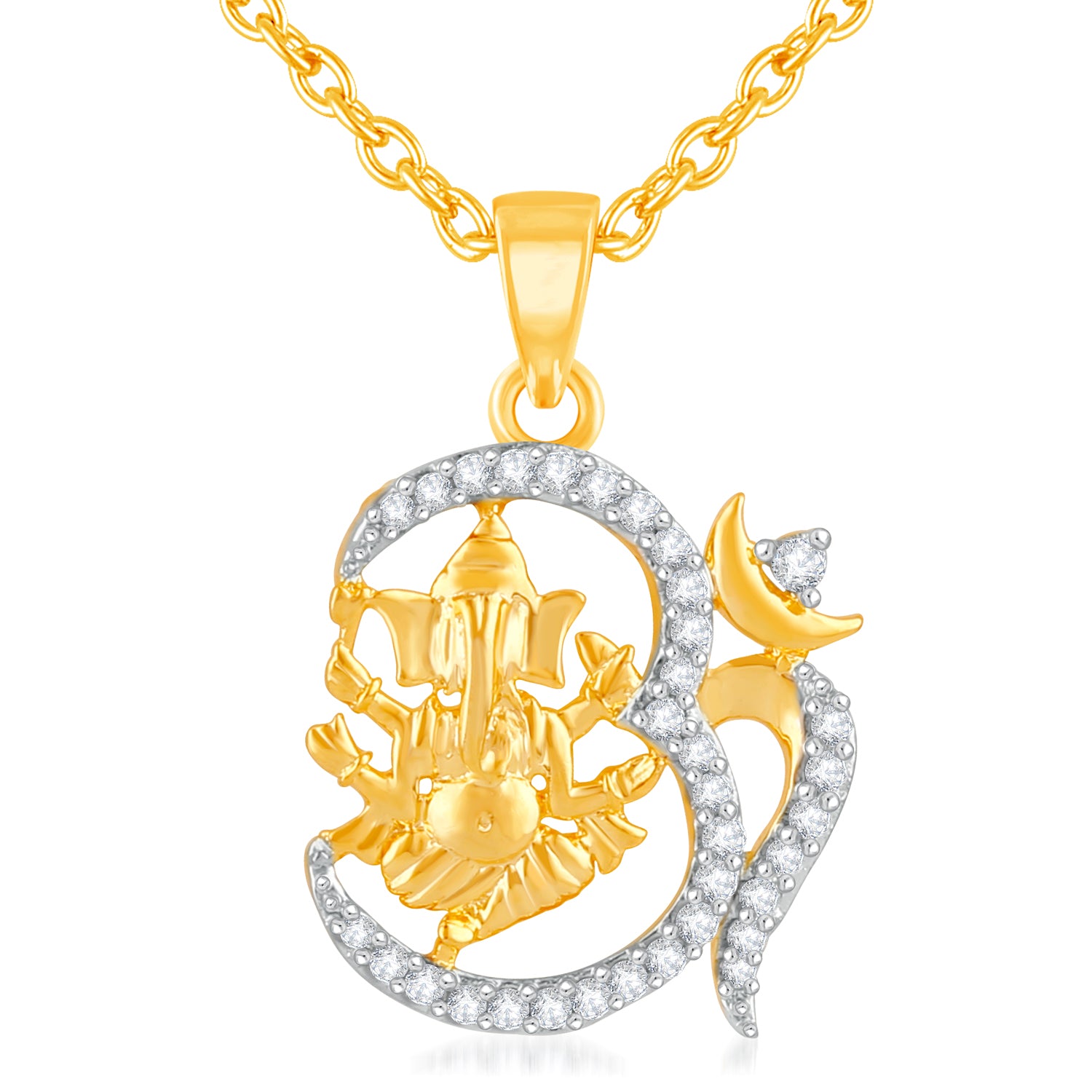Omkara Ganesha Unisex CZ Pendant