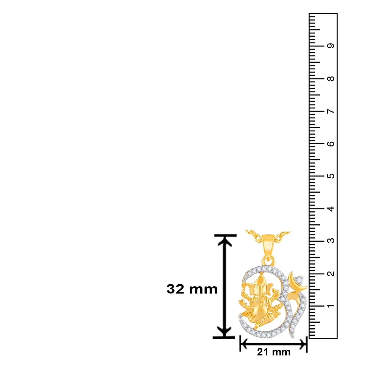 Omkara Ganesha Unisex CZ Pendant