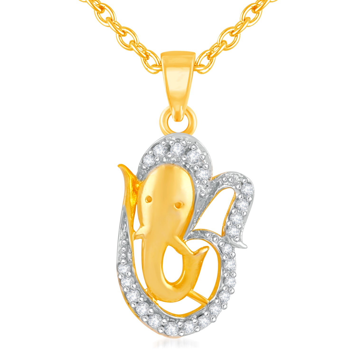 Siddhidhata Ganesha Om Unisex CZ Pendant